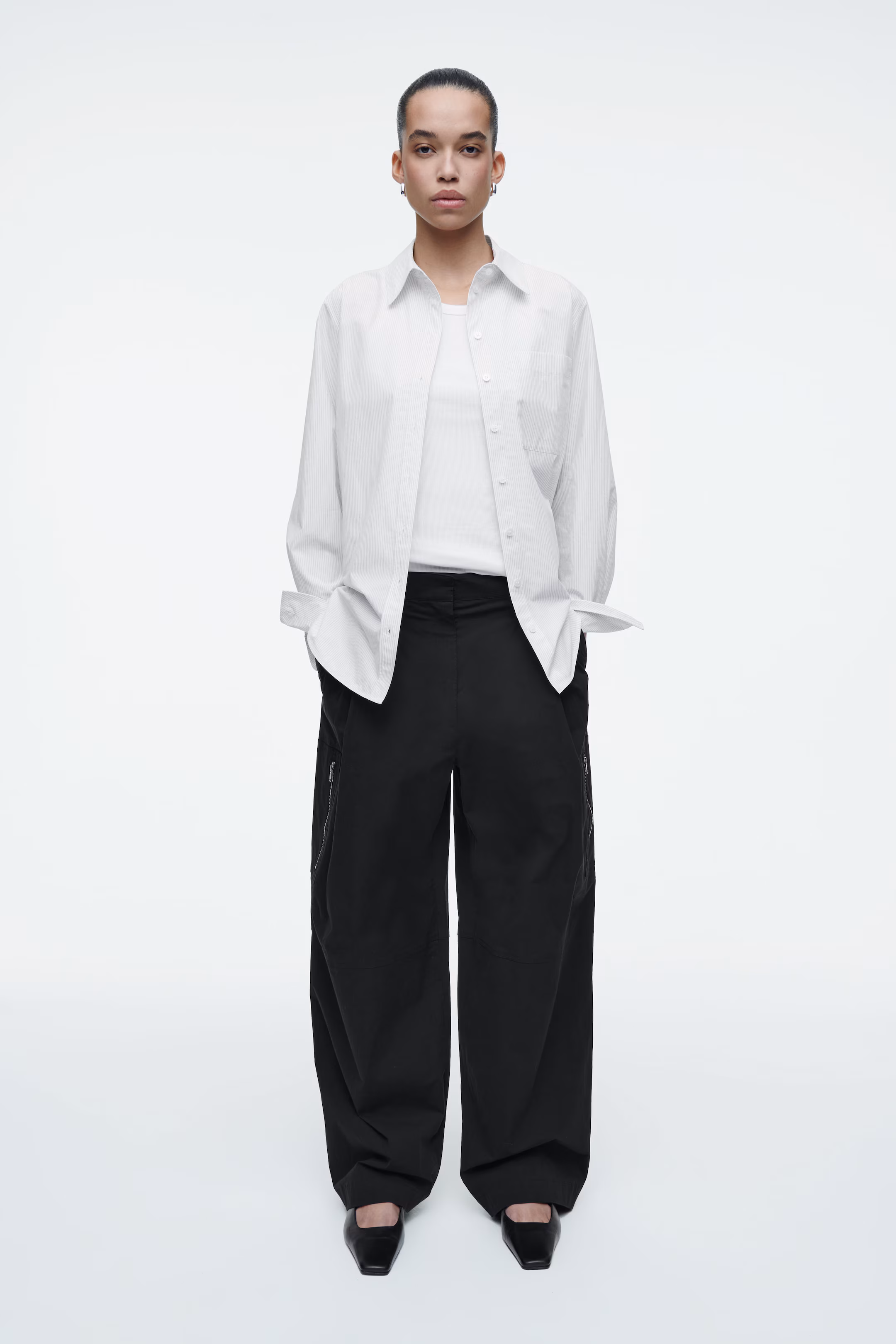 UTILITY BARREL-LEG CARGO TROUSERS