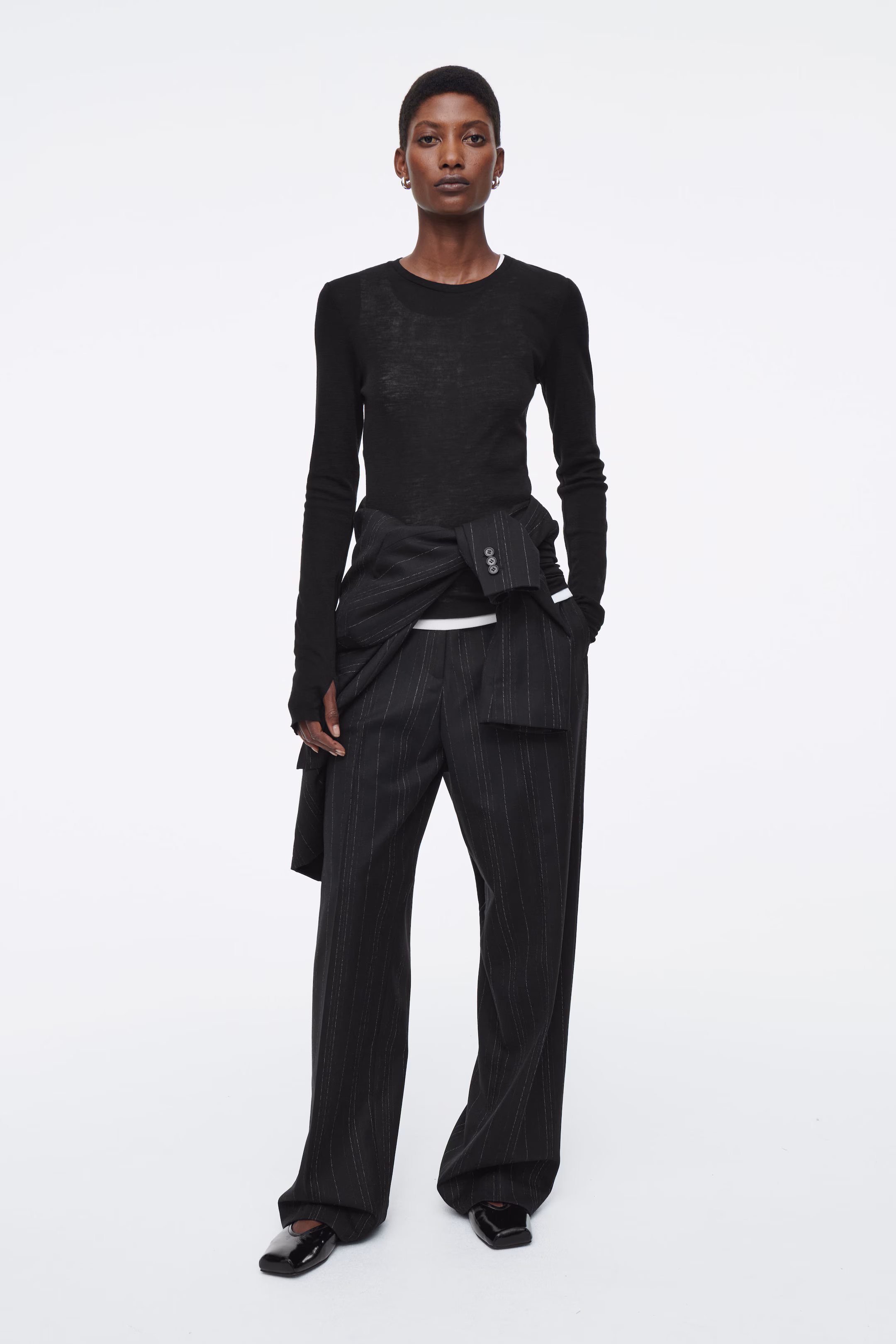 CREW-NECK MERINO WOOL TOP