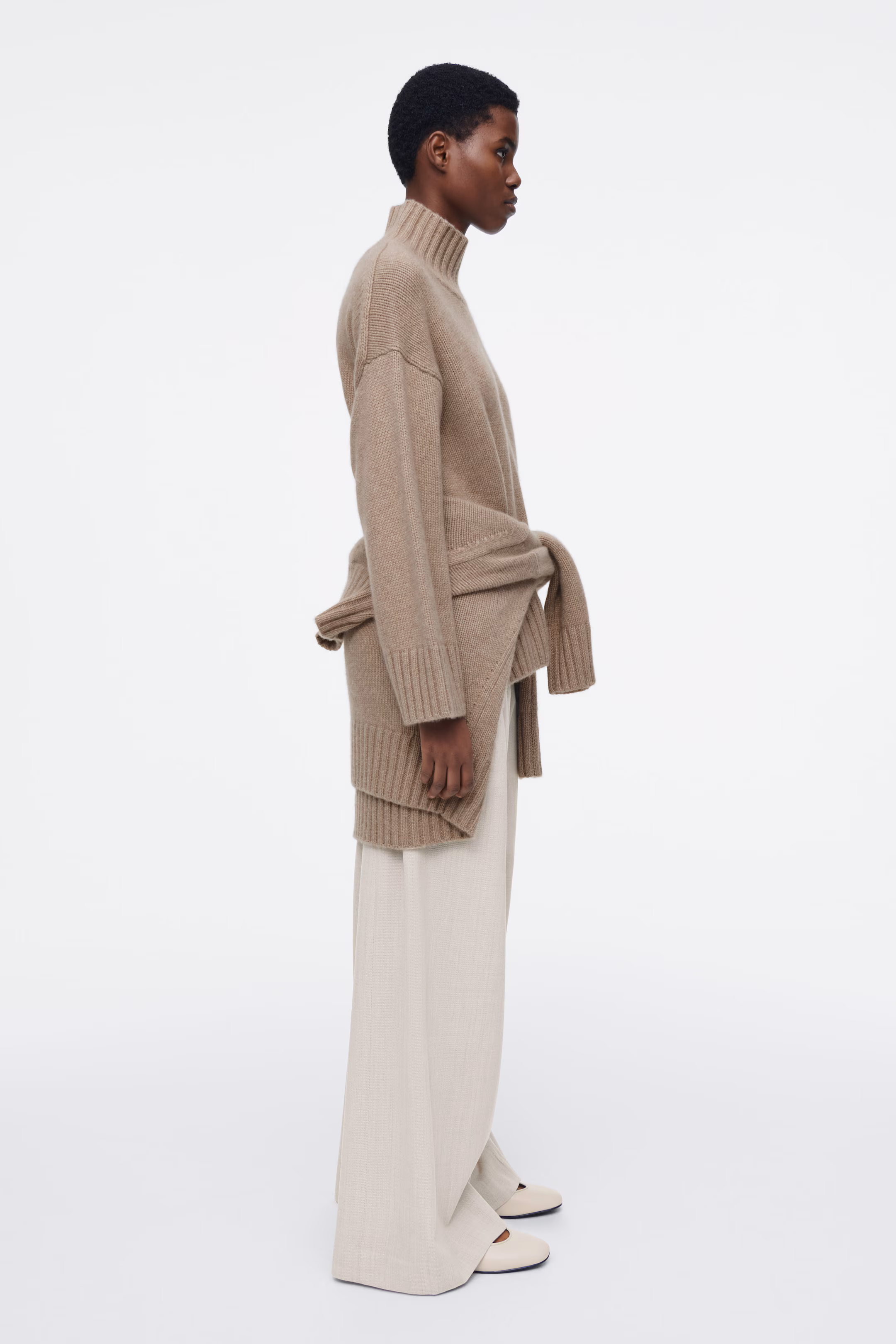 LEATHER BALLERINA FLATS