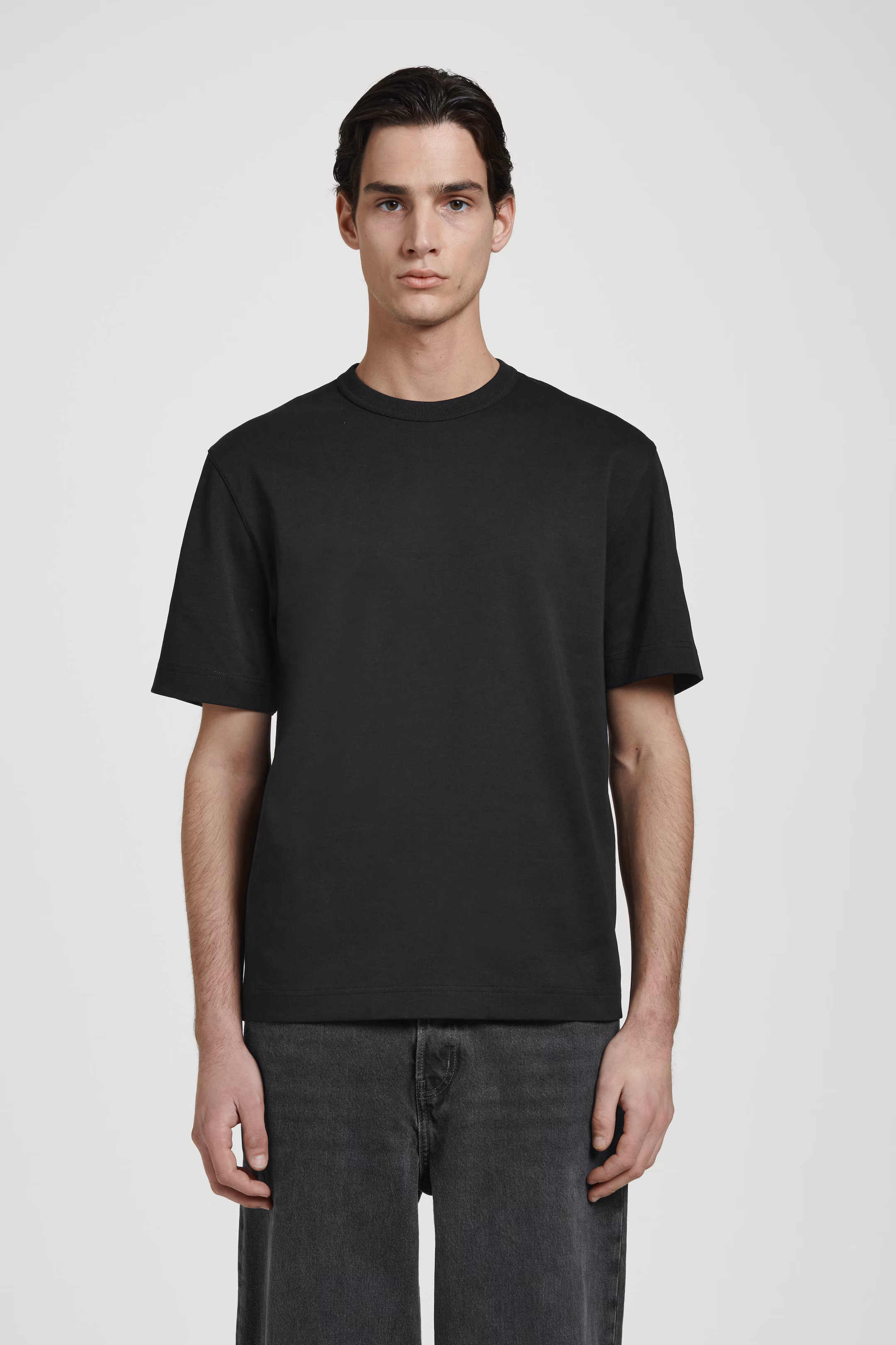 INTERLOCK COTTON CREW-NECK T-SHIRT
