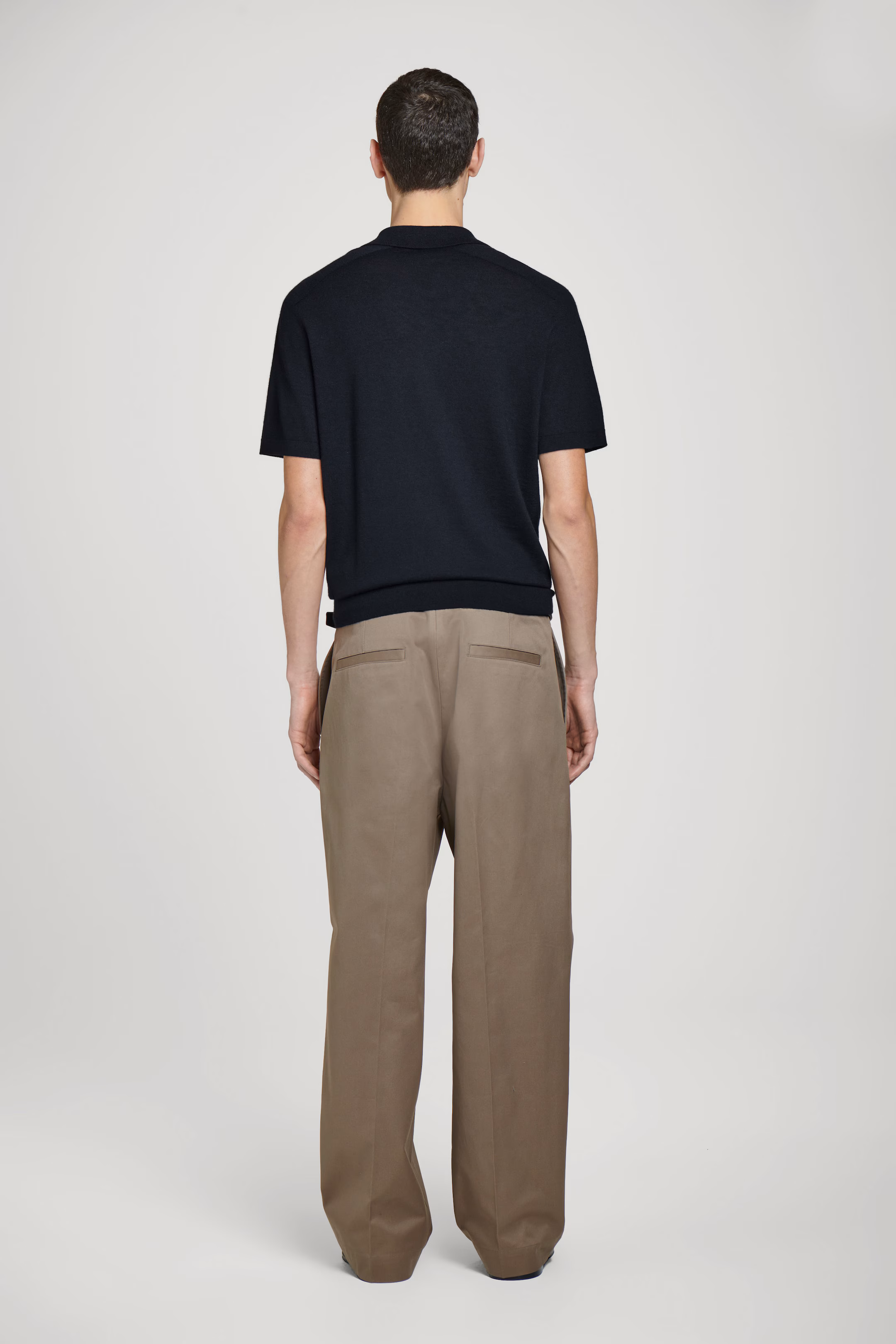 OPEN-COLLAR CASHMERE POLO SHIRT