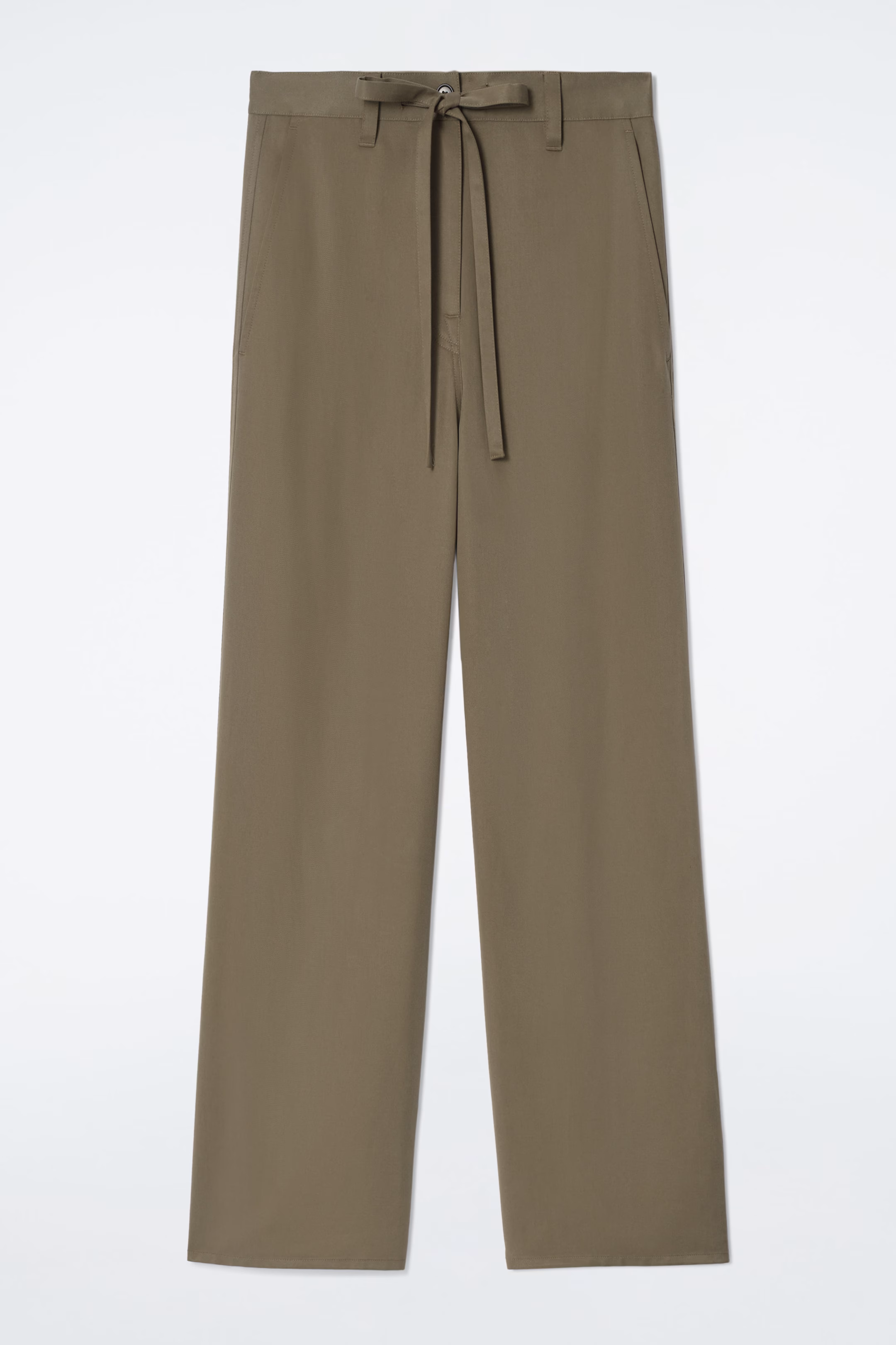 TIE-DETAIL WIDE-LEG TROUSERS