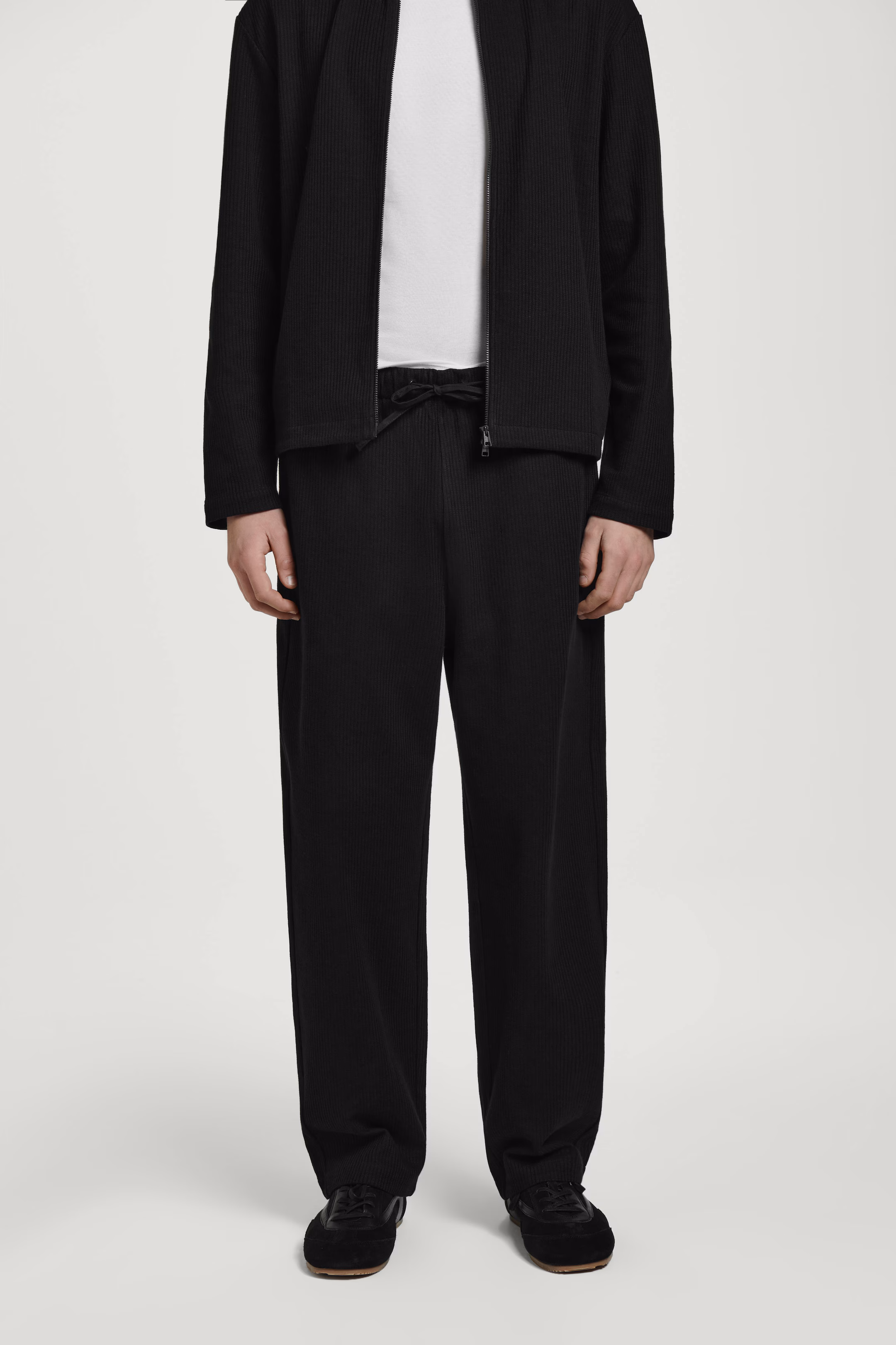 RIBBED JERSEY JOGGERS