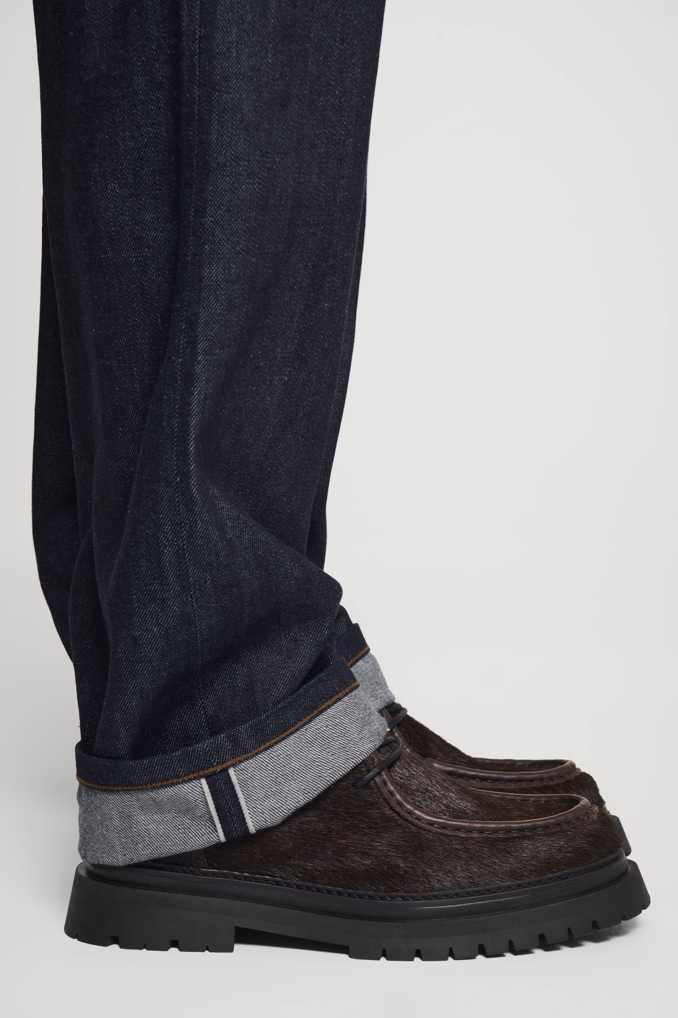 CHUNKY PONY-HAIR DERBY SHOES