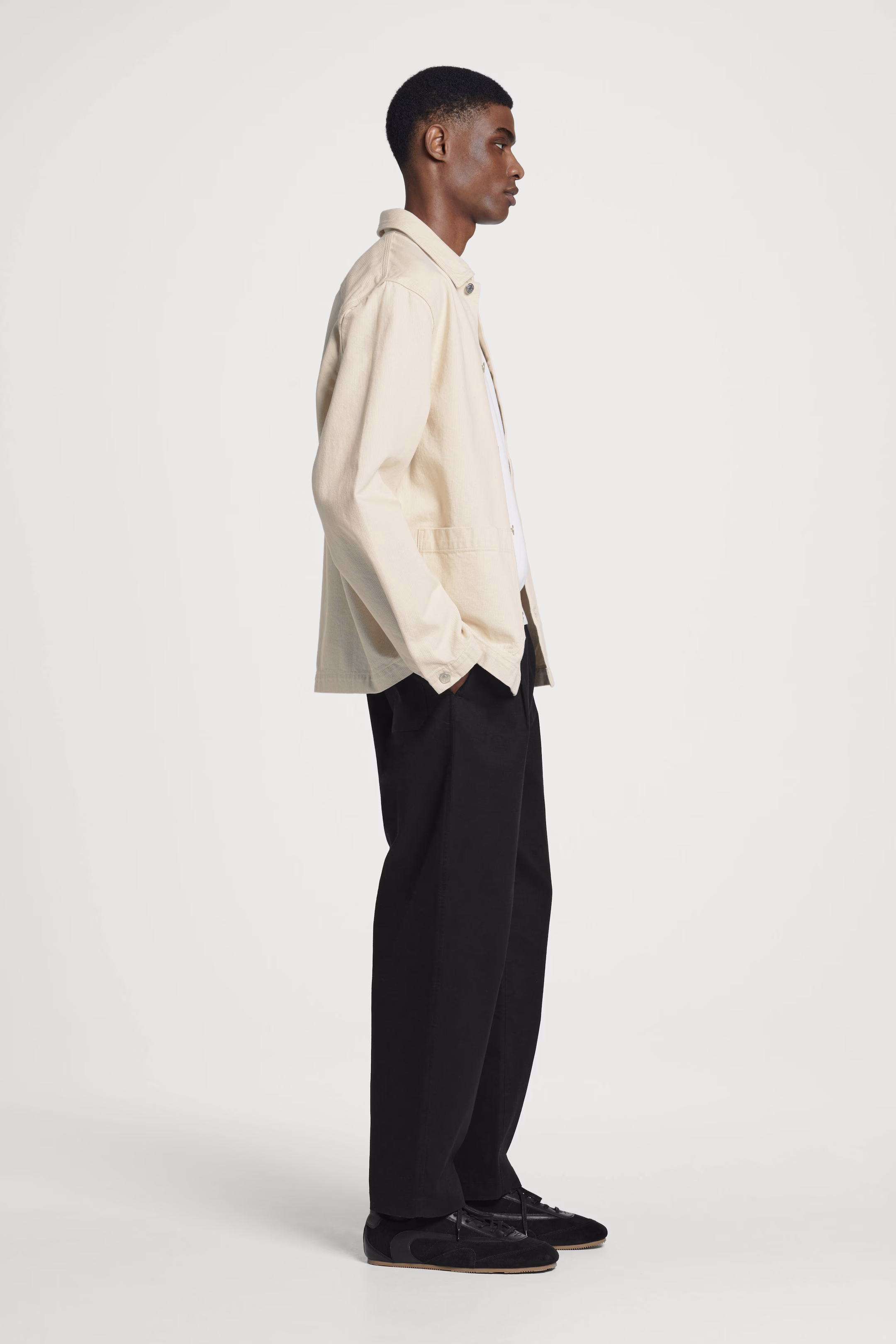 RELAXED CHAINSTITCHED DENIM OVERSHIRT