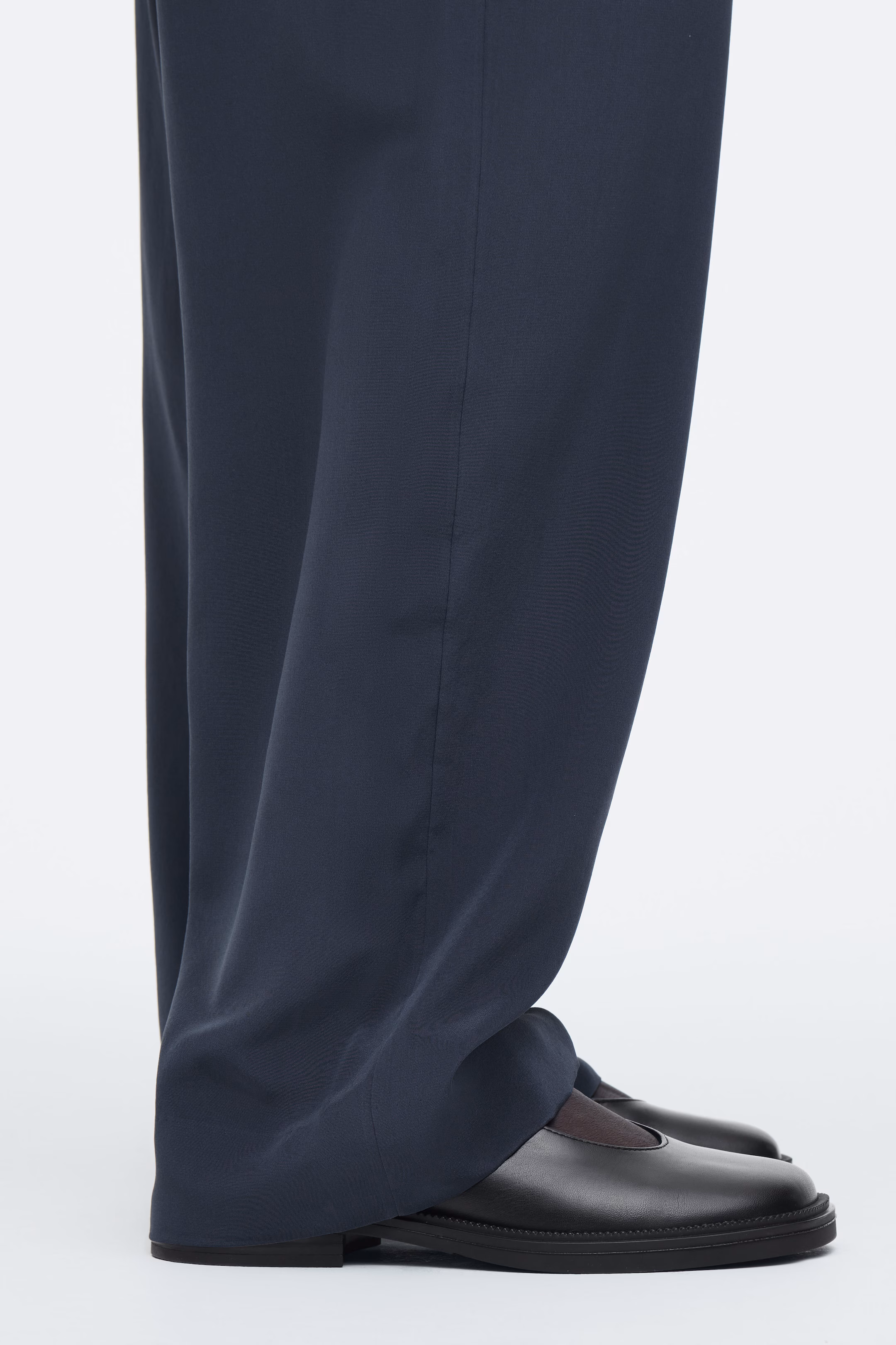 CHUNKY LACE-UP LEATHER MARY-JANE SHOES