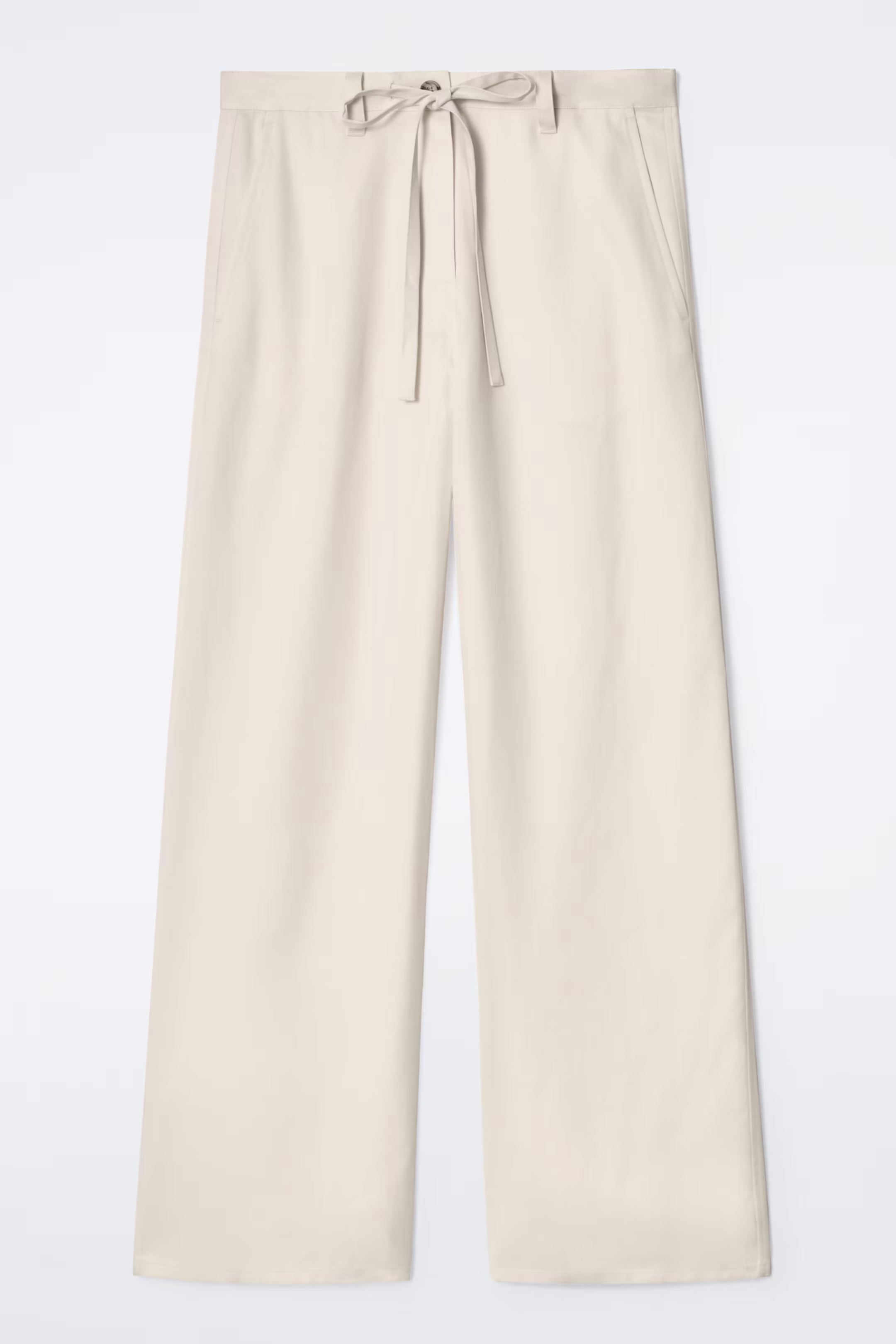 TIE-DETAIL WIDE-LEG TROUSERS