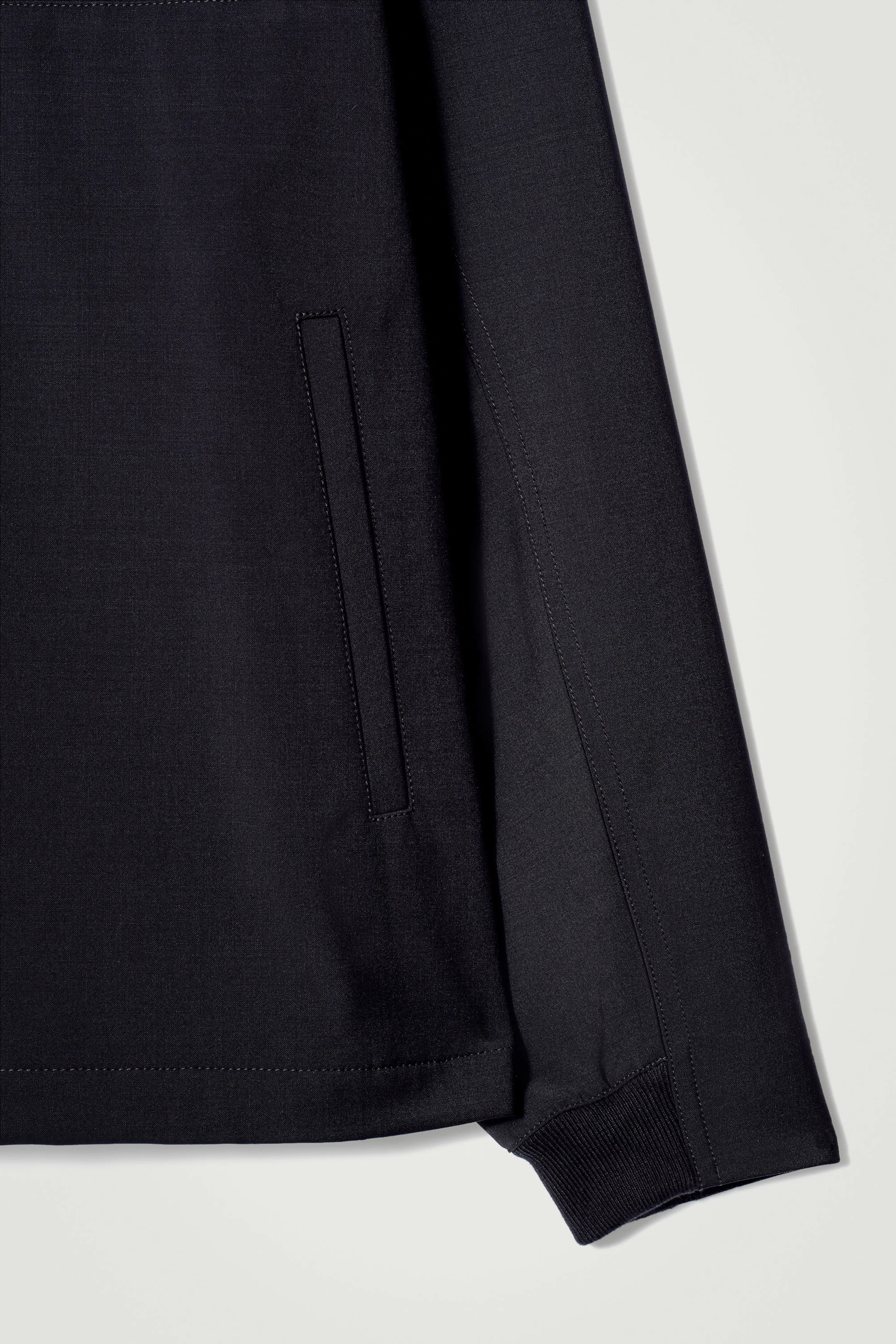 DOUBLE-FACED WOOL-BLEND HALF-ZIP JACKET