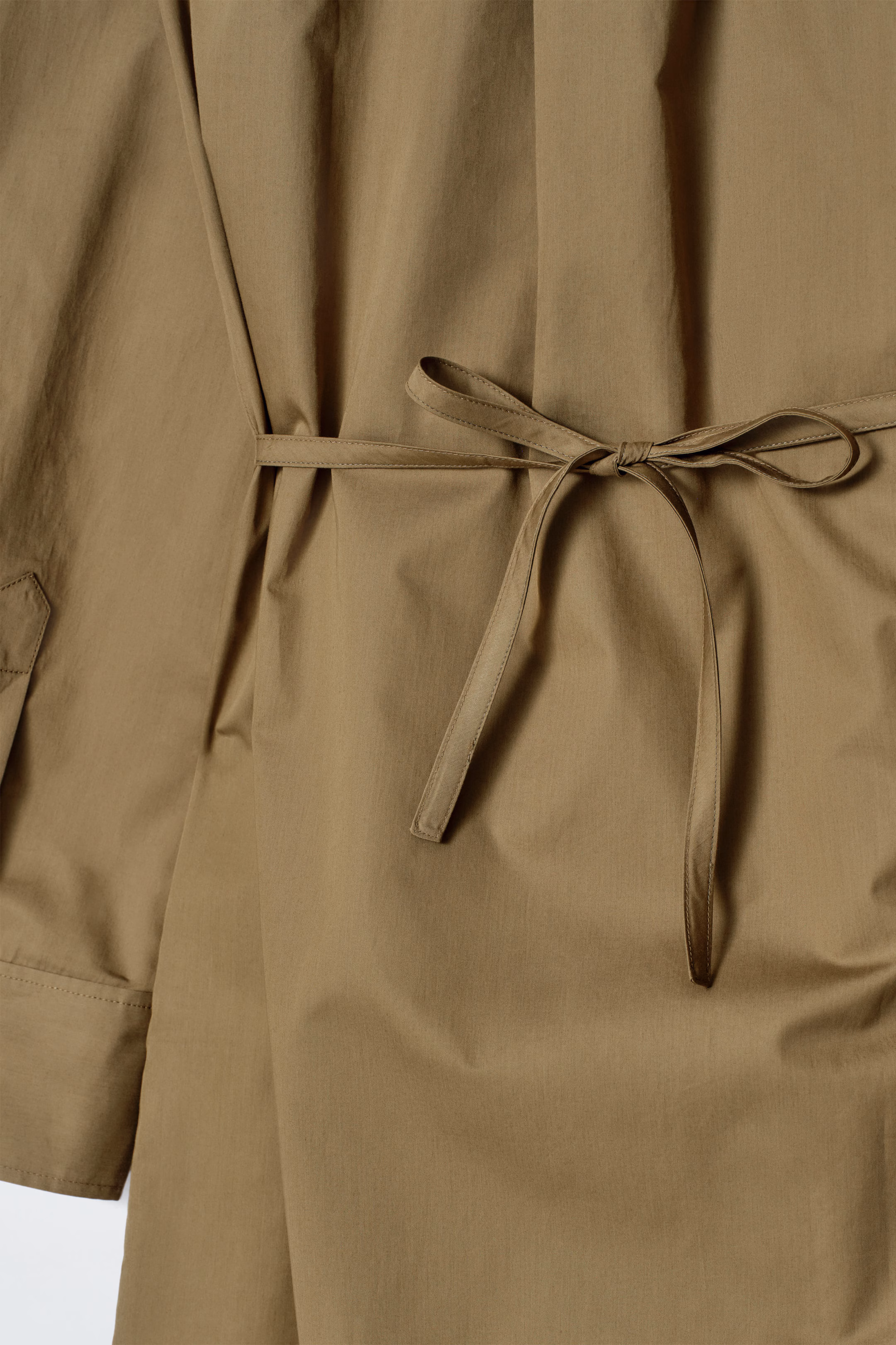 DOUBLE-BREASTED MIDI SHIRT DRESS