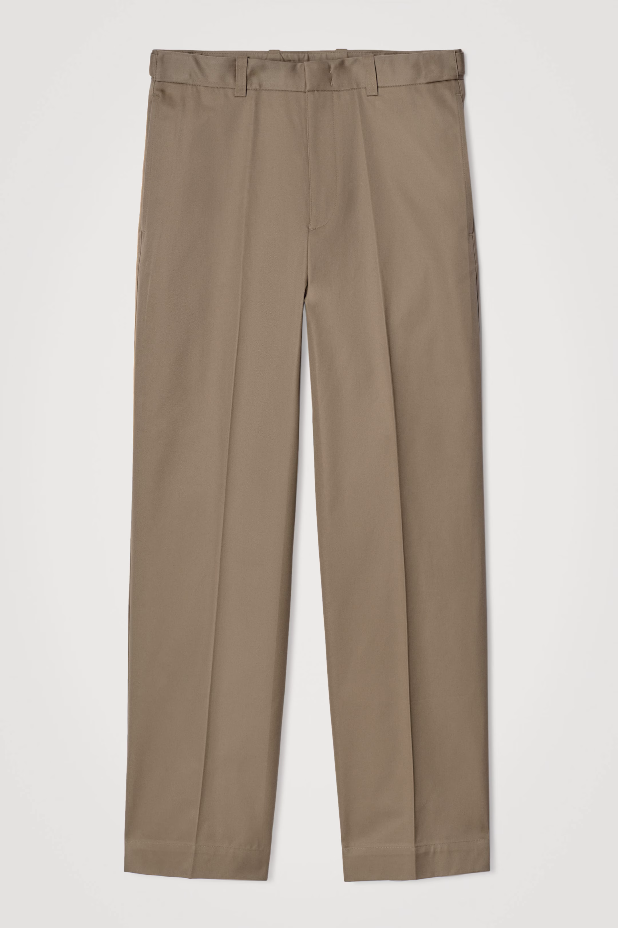 RELAXED COTTON STRAIGHT-LEG TROUSERS