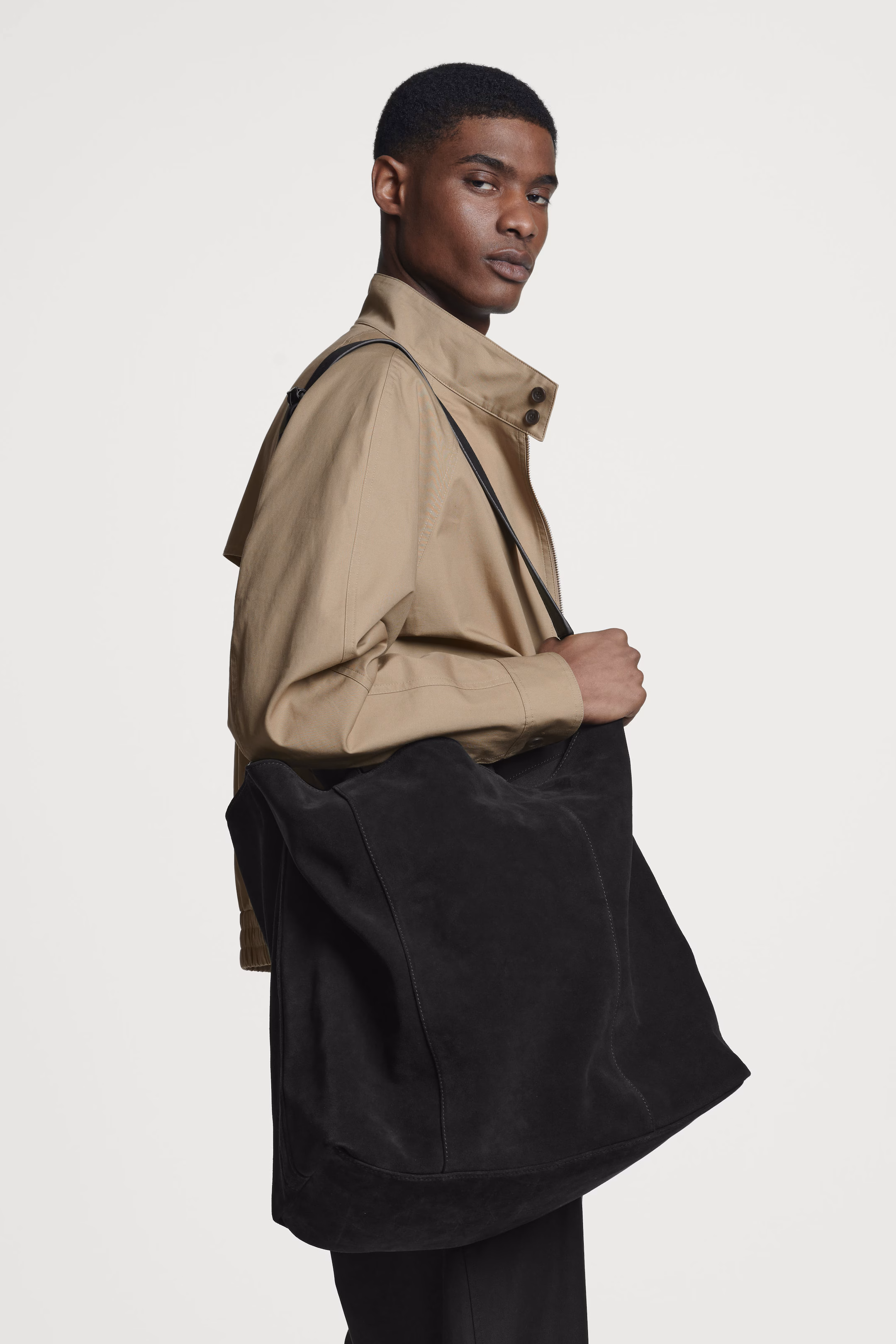 CONVERTIBLE TOTE BAG - SUEDE