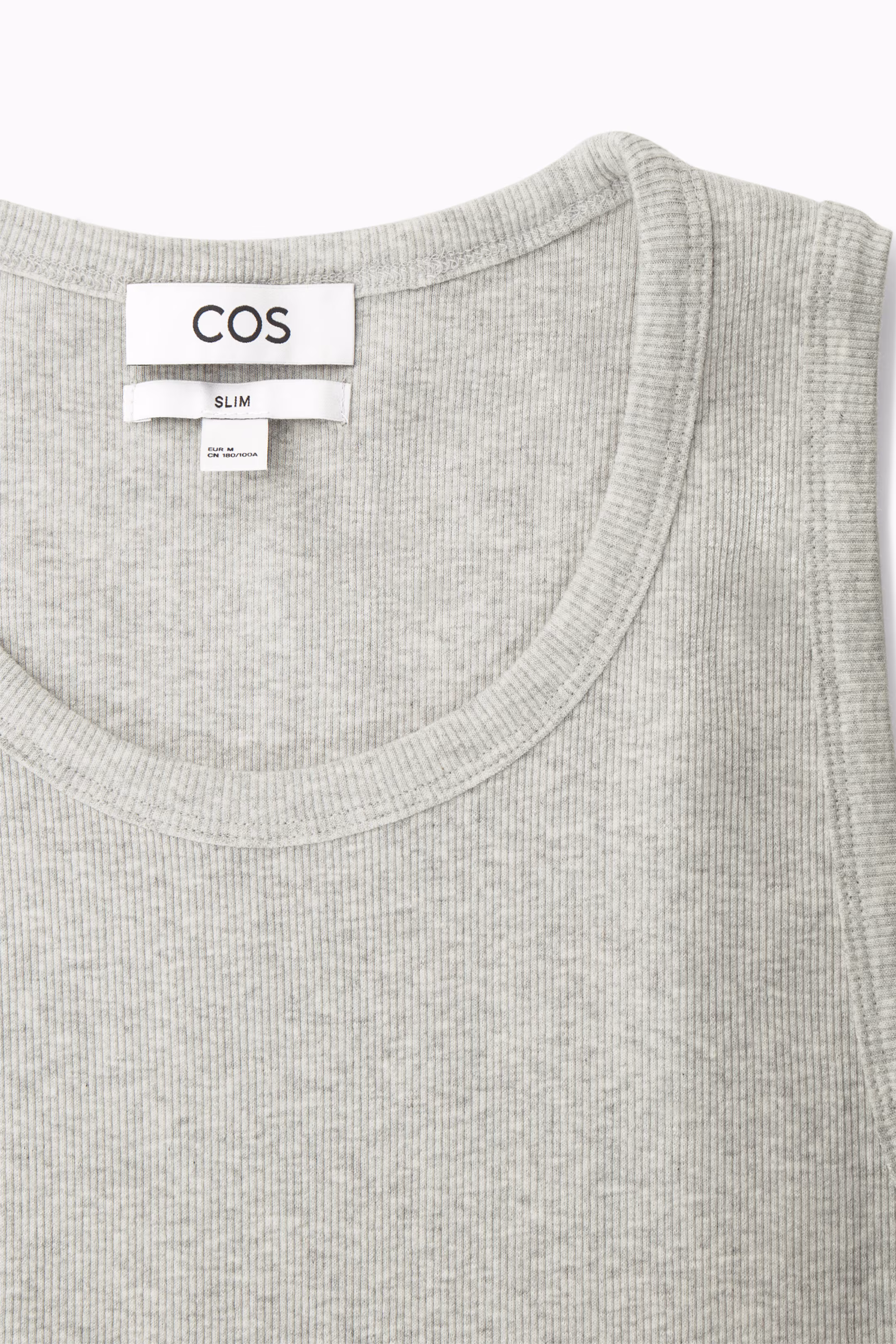 SLIM RIBBED COTTON TANK TOP