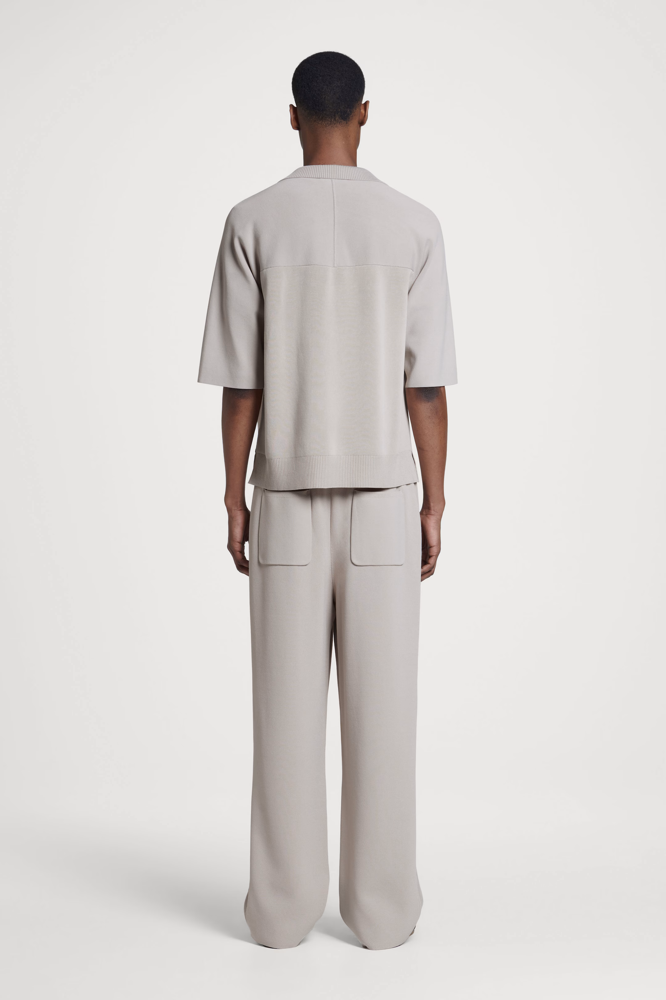 DOUBLE-FACED STRAIGHT-LEG TRACK PANTS
