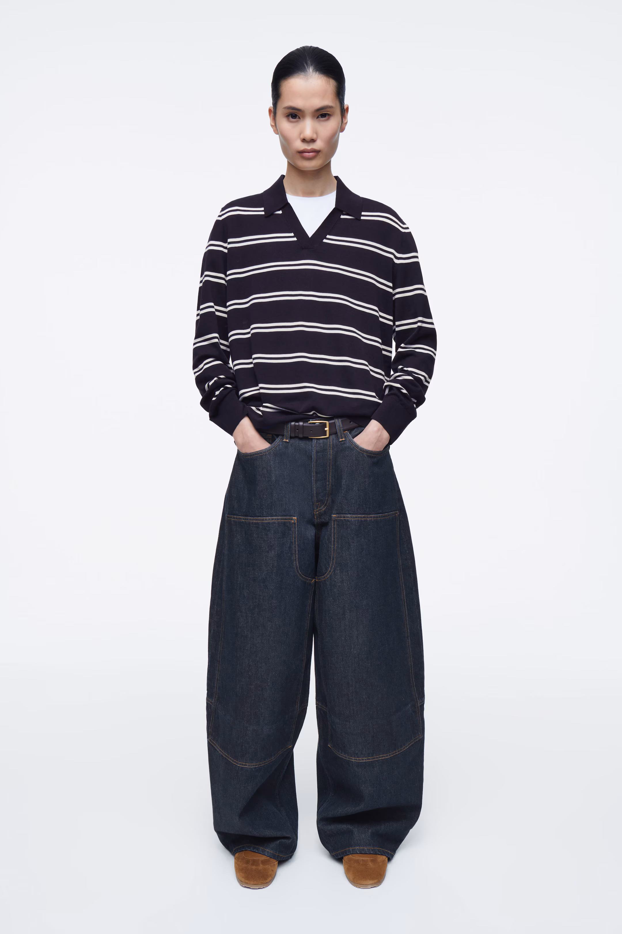 KNITTED SILK POLO SHIRT