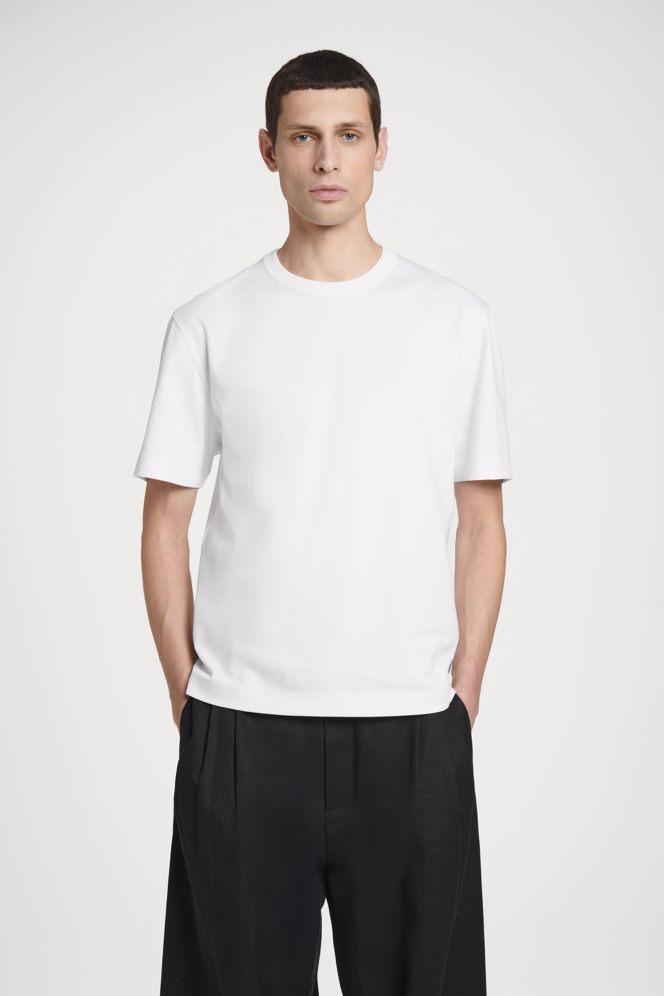 INTERLOCK COTTON CREW-NECK T-SHIRT
