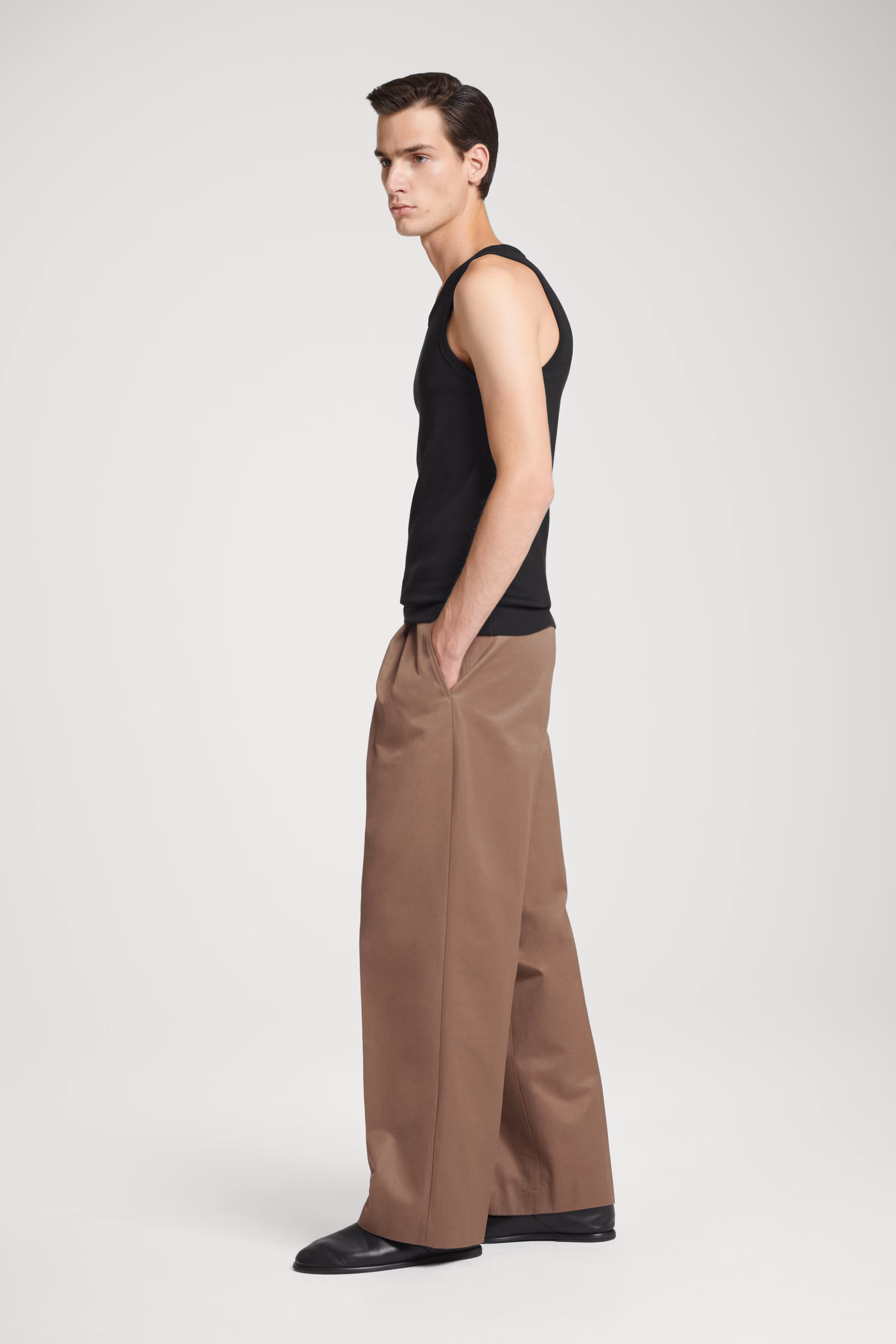 SLIM RIBBED COTTON TANK TOP