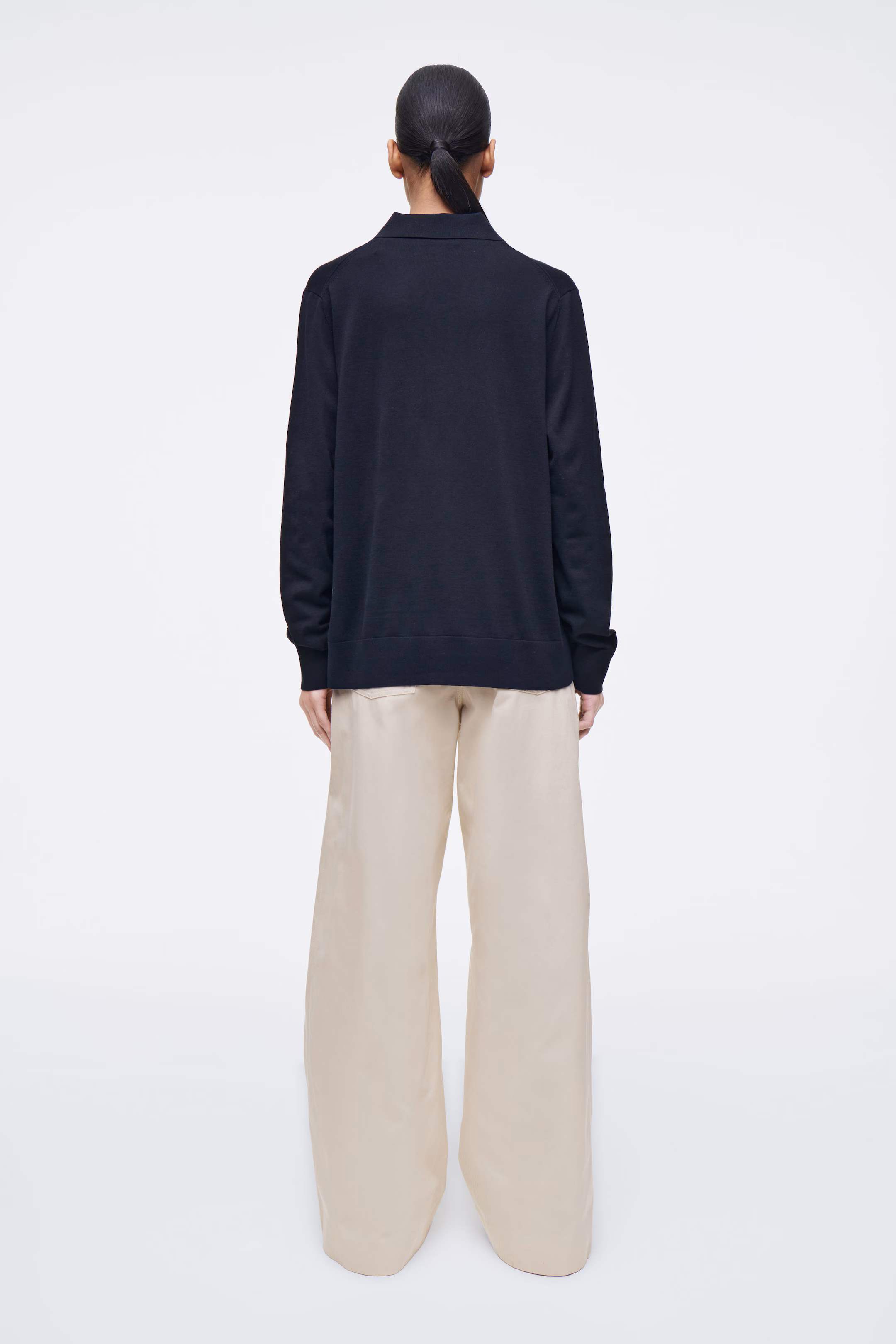 KNITTED SILK POLO SHIRT