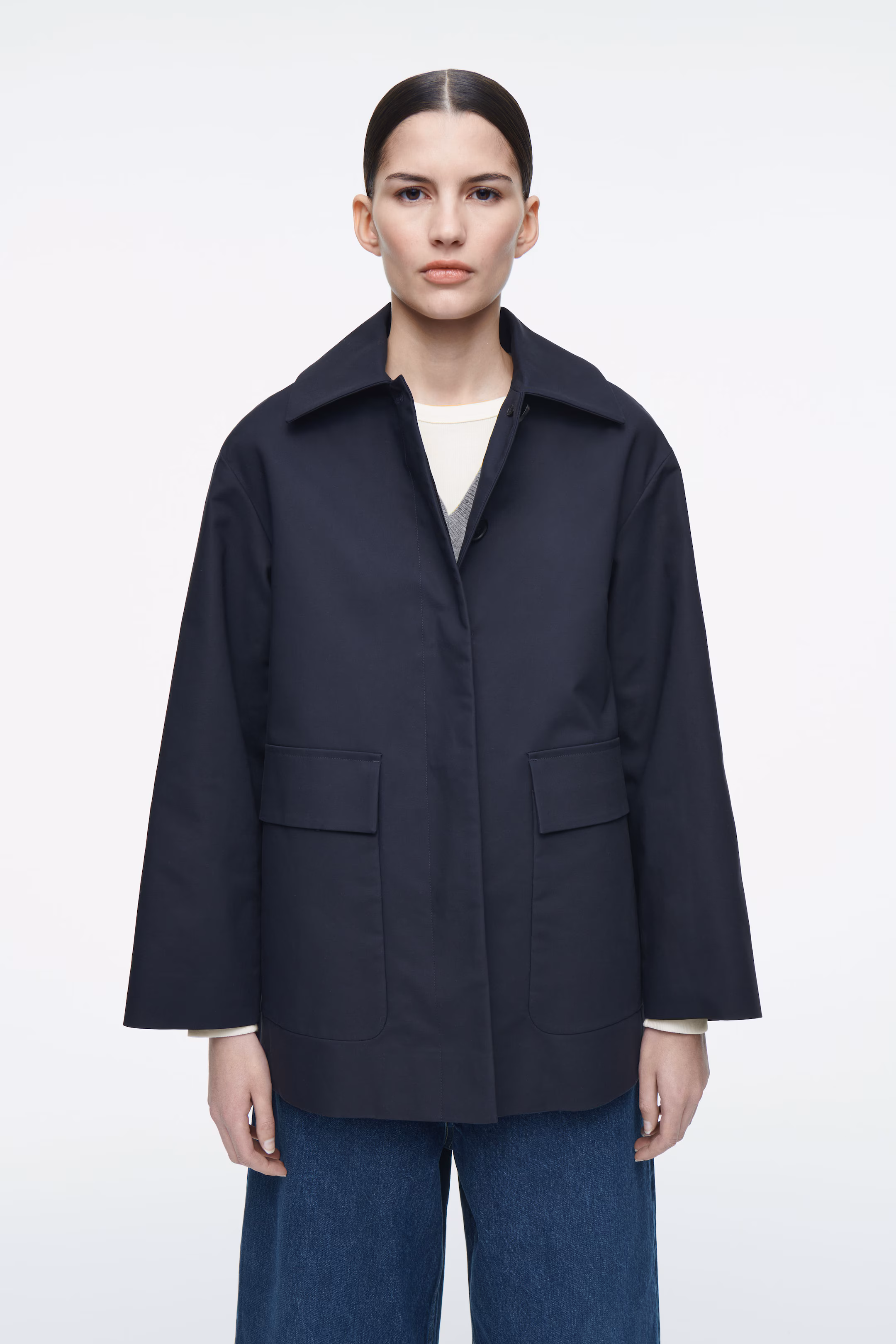 COLLARED COTTON CAR JACKET