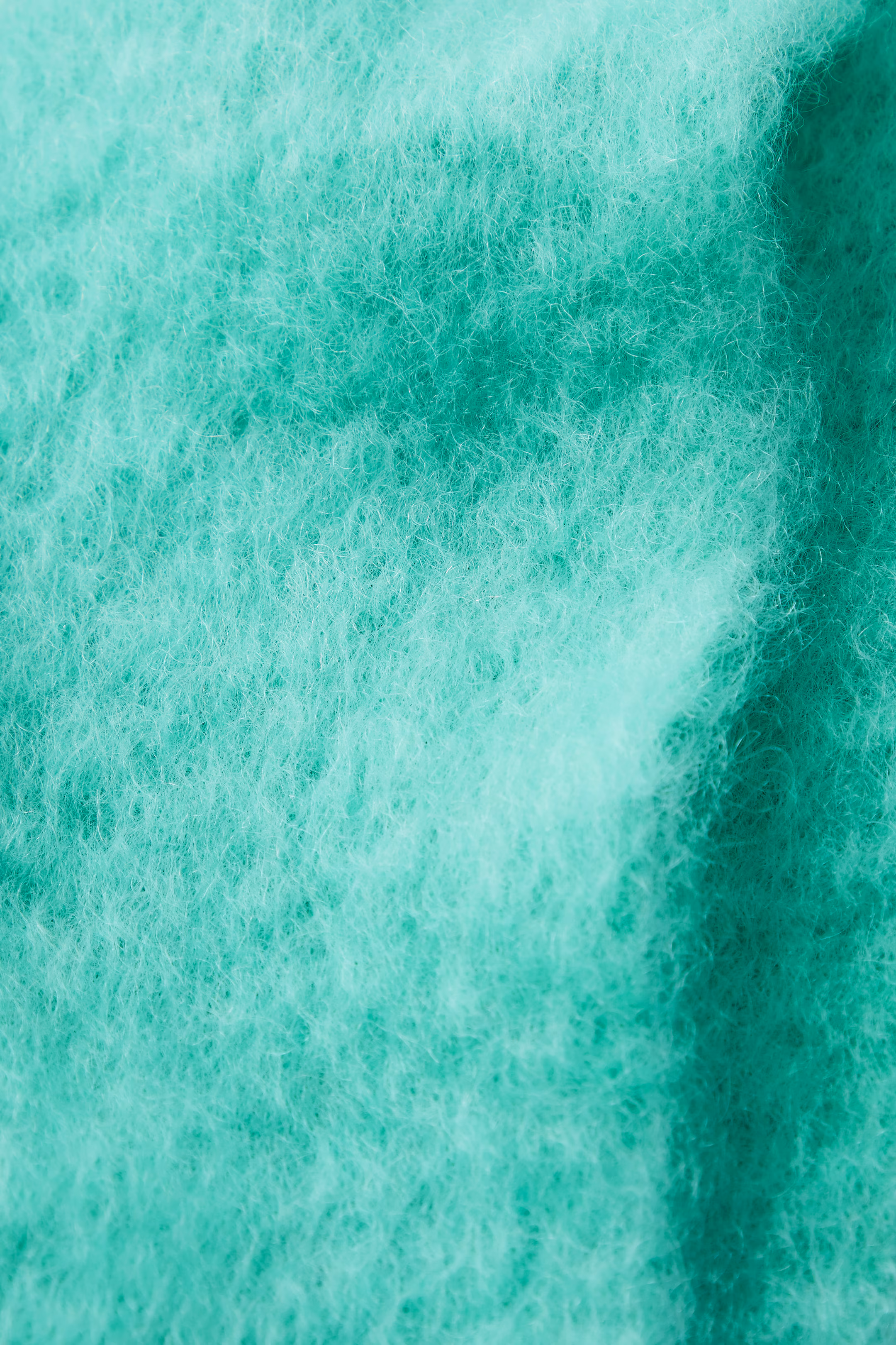 FRINGED BRUSHED-MOHAIR SCARF