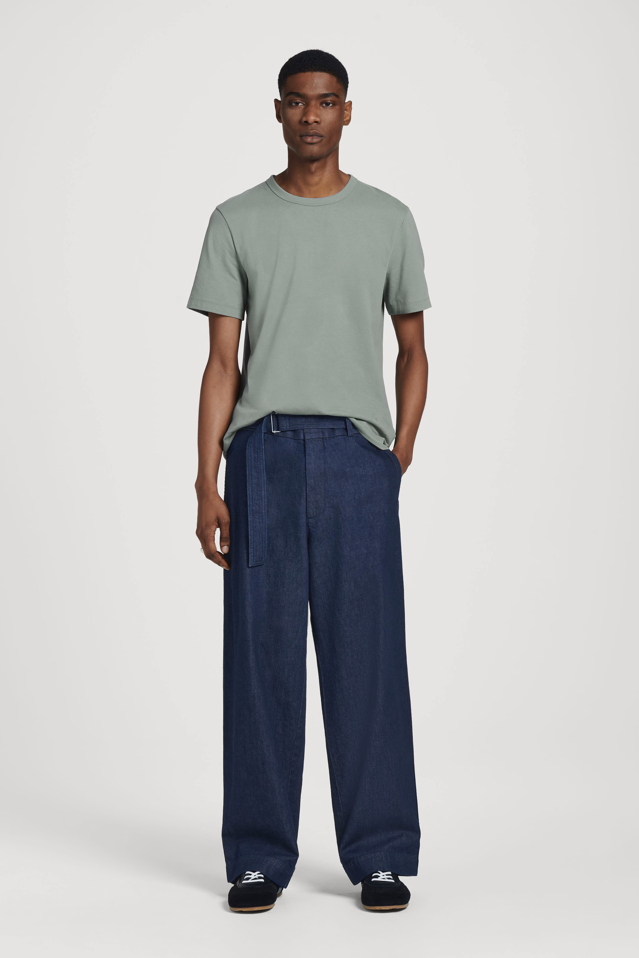 REGULAR LIGHTWEIGHT BRUSHED-COTTON T-SHIRT