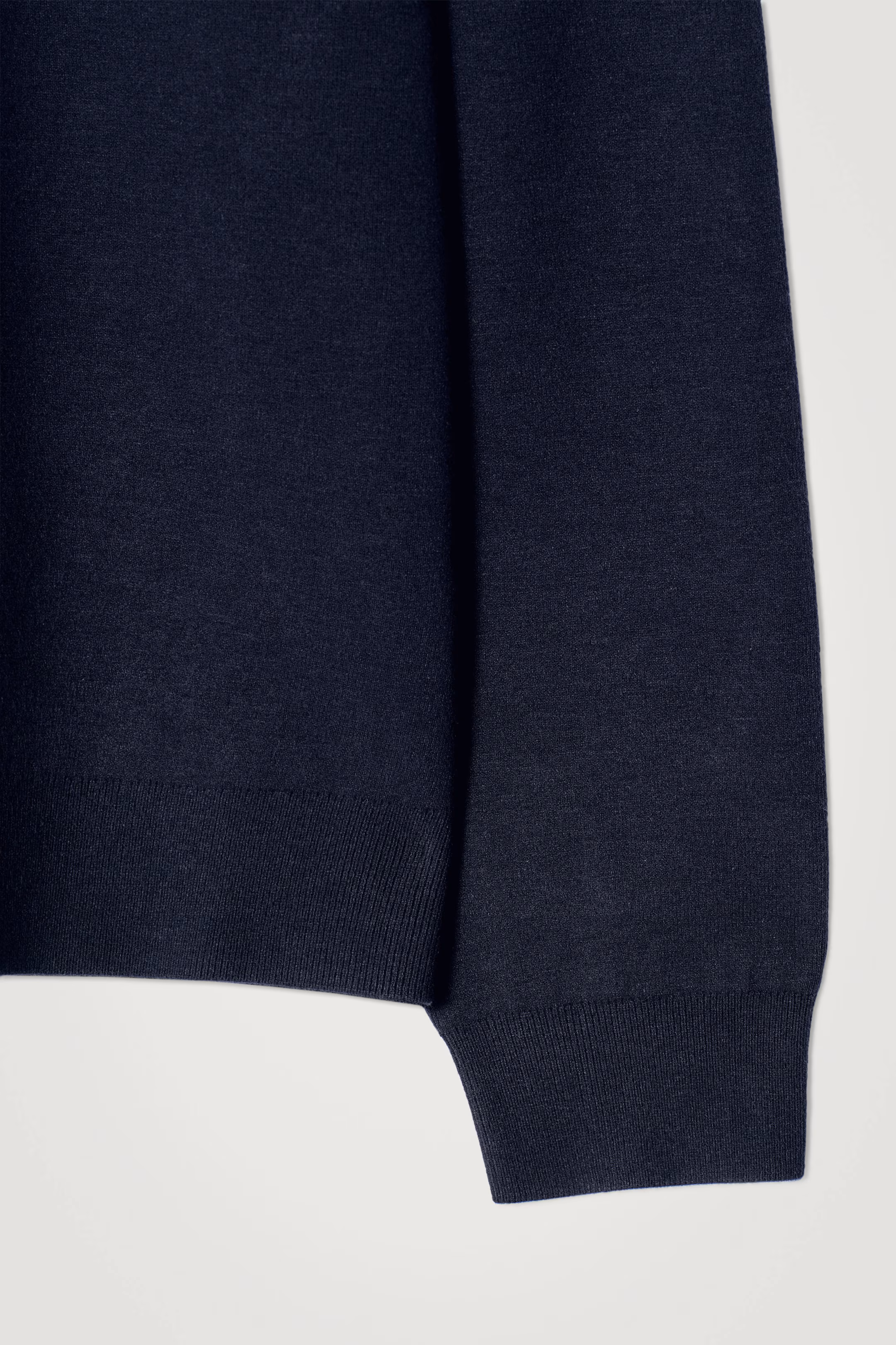 DOUBLE-FACED BOMBER-NECK KNITTED JUMPER