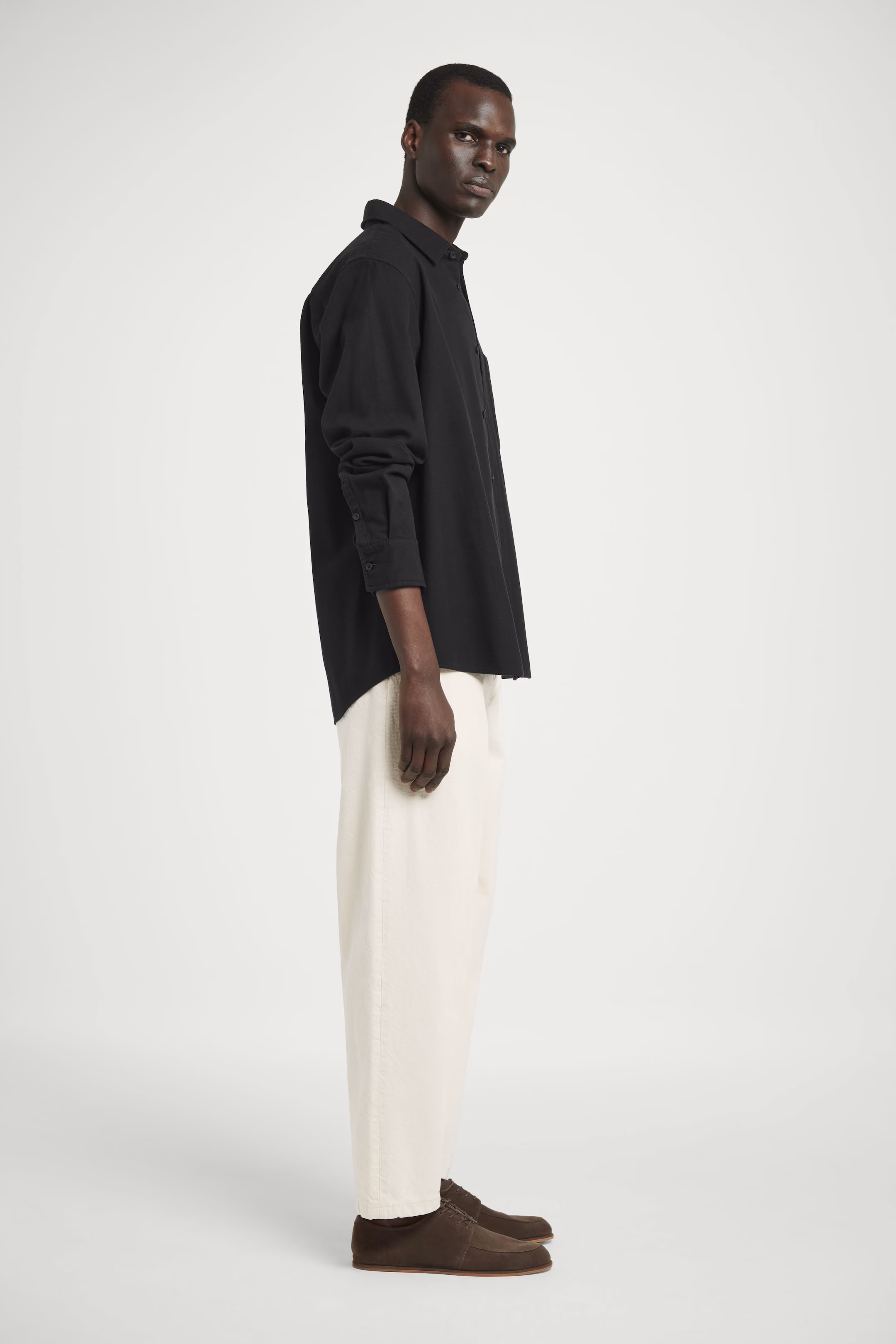 RELAXED BRUSHED COTTON-BLEND SHIRT