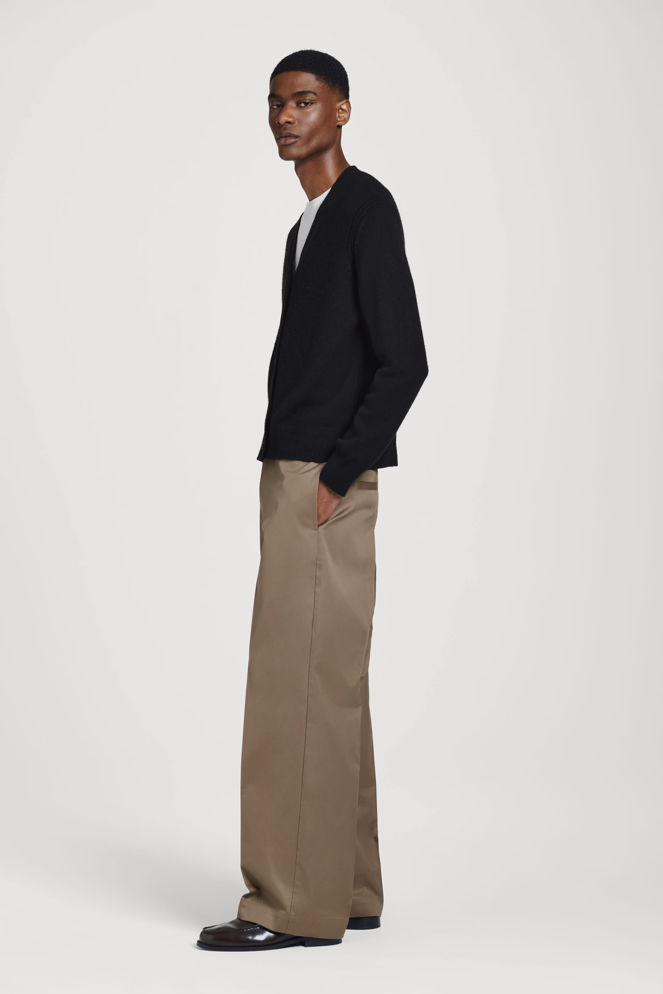 RELAXED COTTON STRAIGHT-LEG TROUSERS
