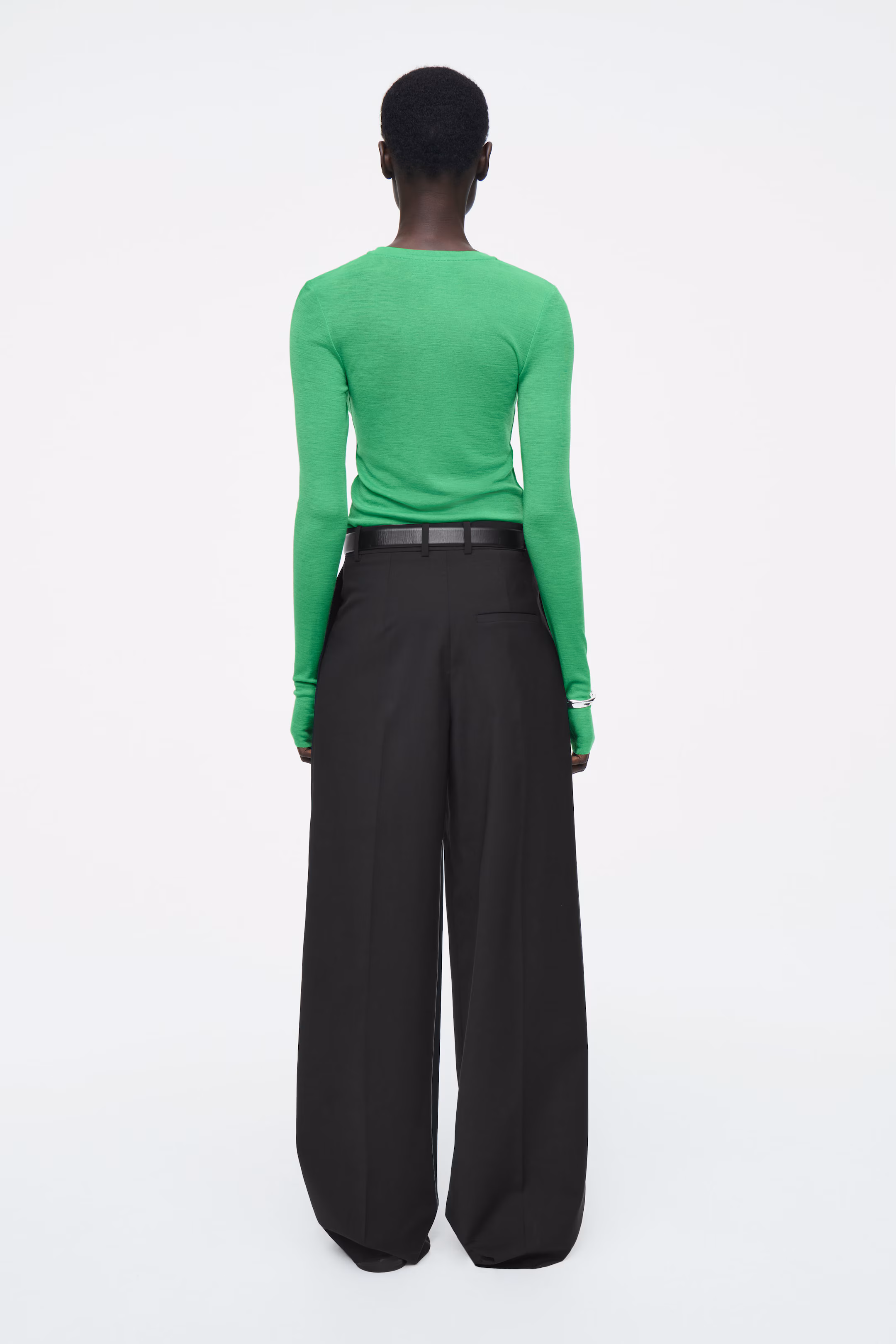 CREW-NECK MERINO WOOL TOP