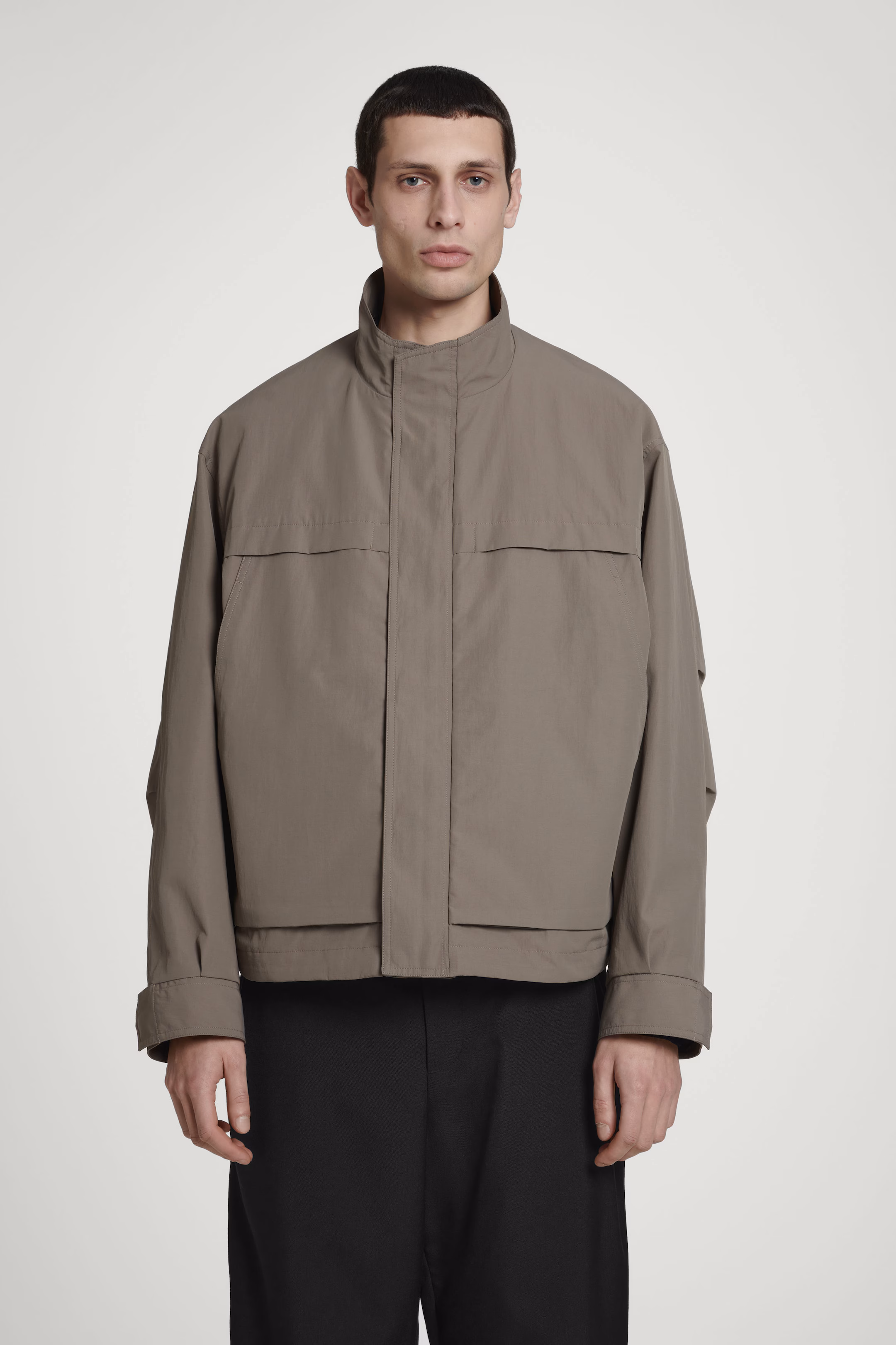 TWILL UTILITY BOMBER JACKET