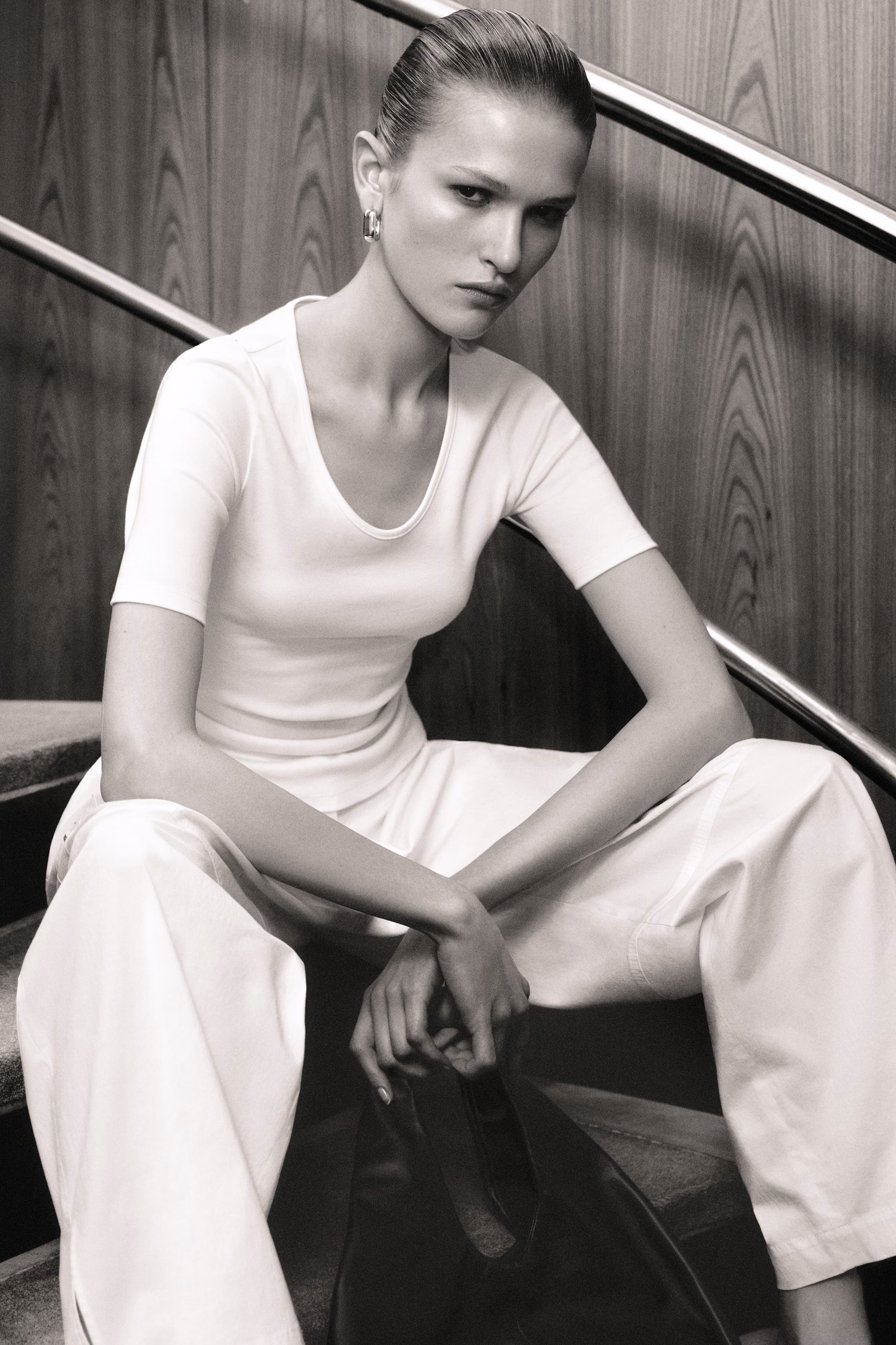 UTILITY BARREL-LEG CARGO TROUSERS