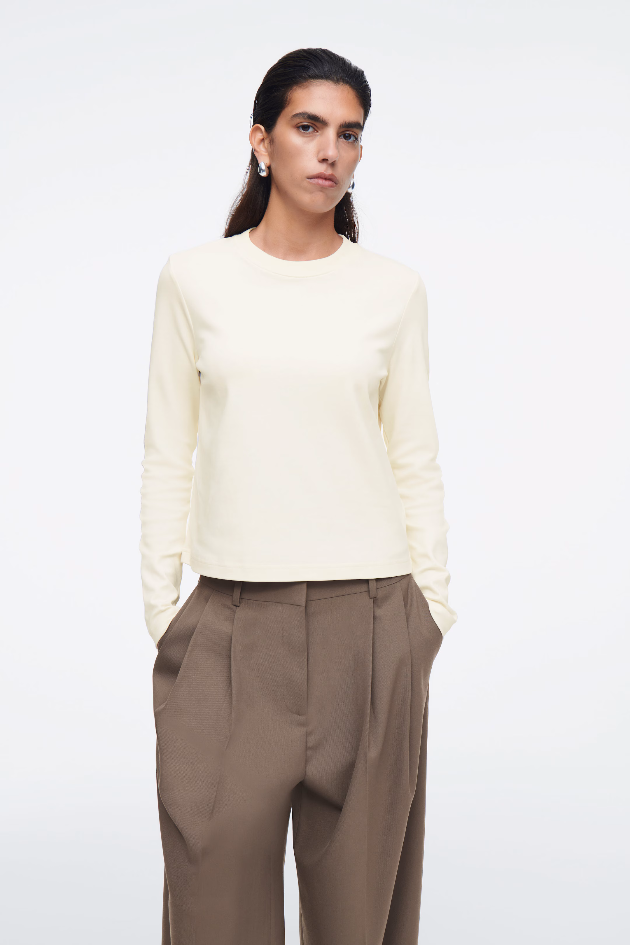 CLEAN CUT REGULAR LONG-SLEEVED T-SHIRT