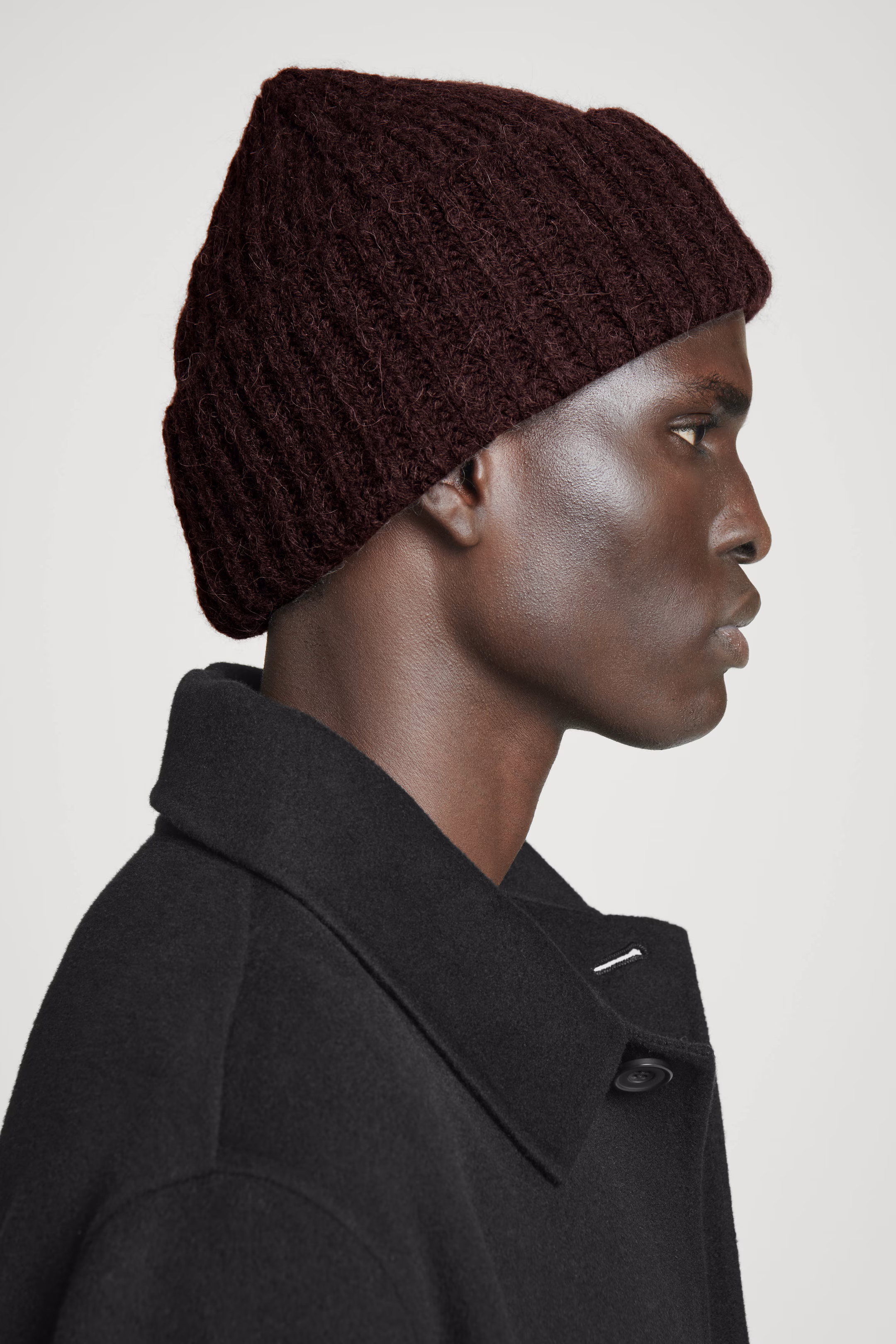 RIBBED ALPACA-BLEND BEANIE