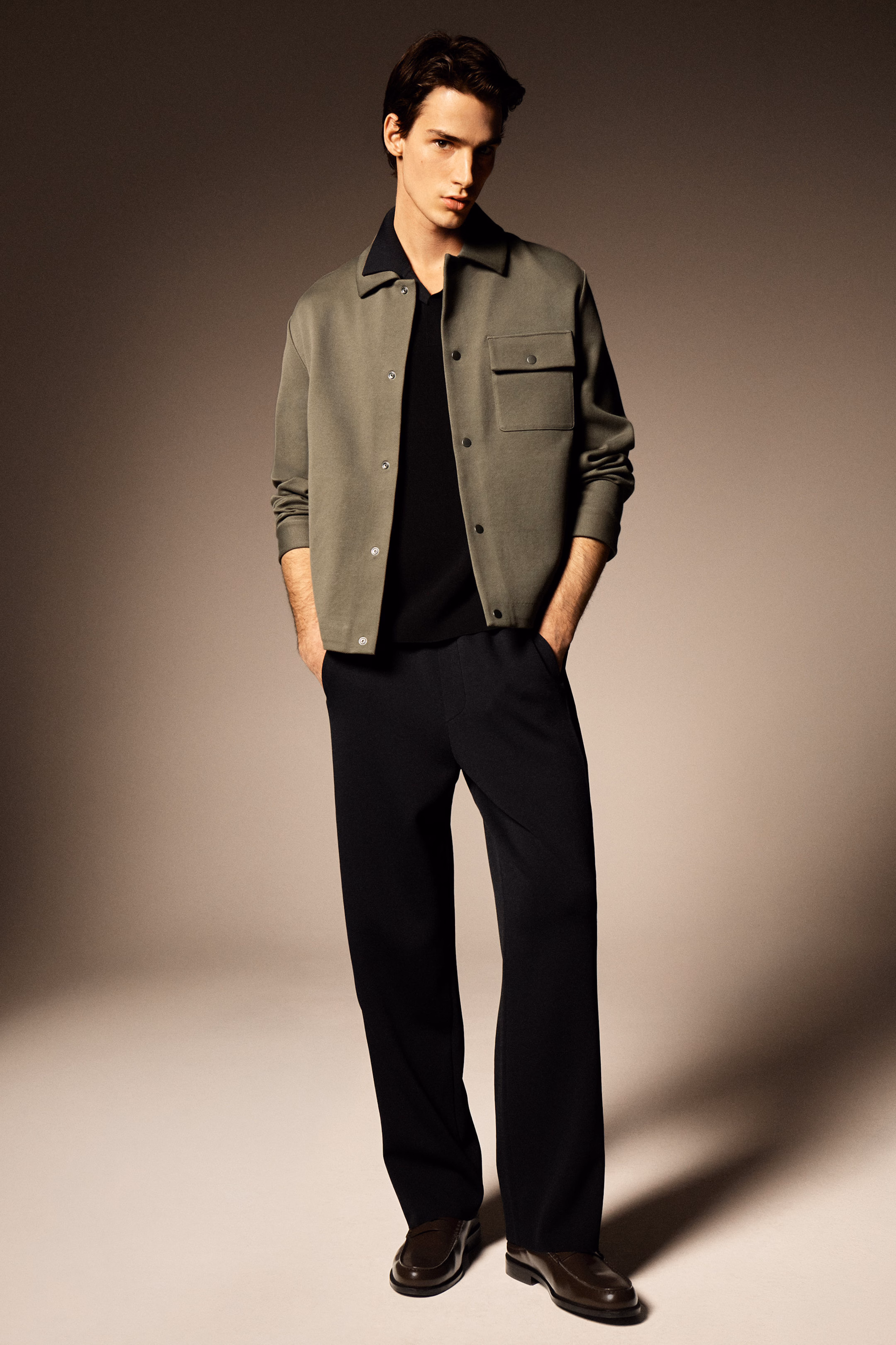 DOUBLE-FACED STRAIGHT-LEG TRACK PANTS