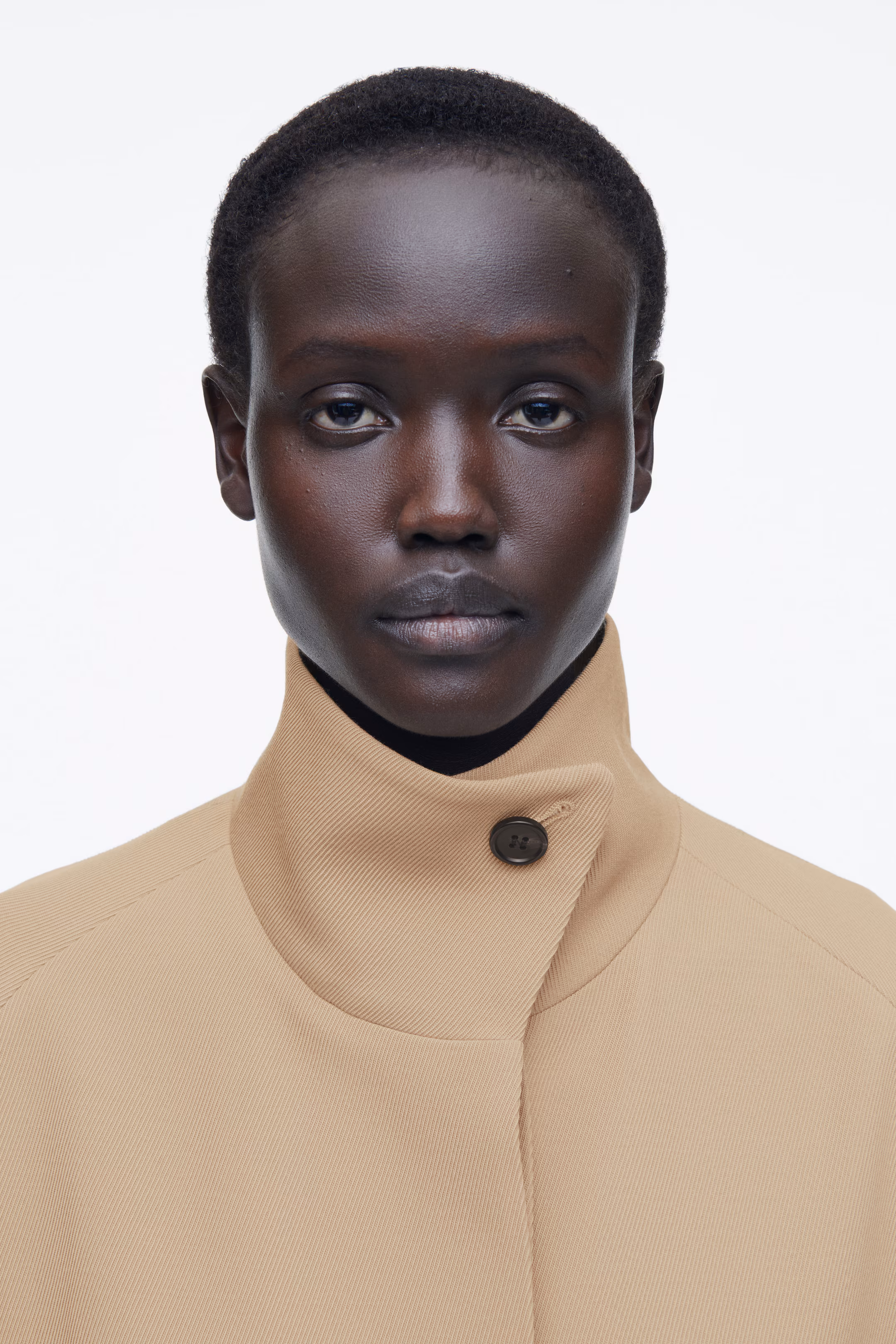 TRAPEZE WOOL-BLEND COAT