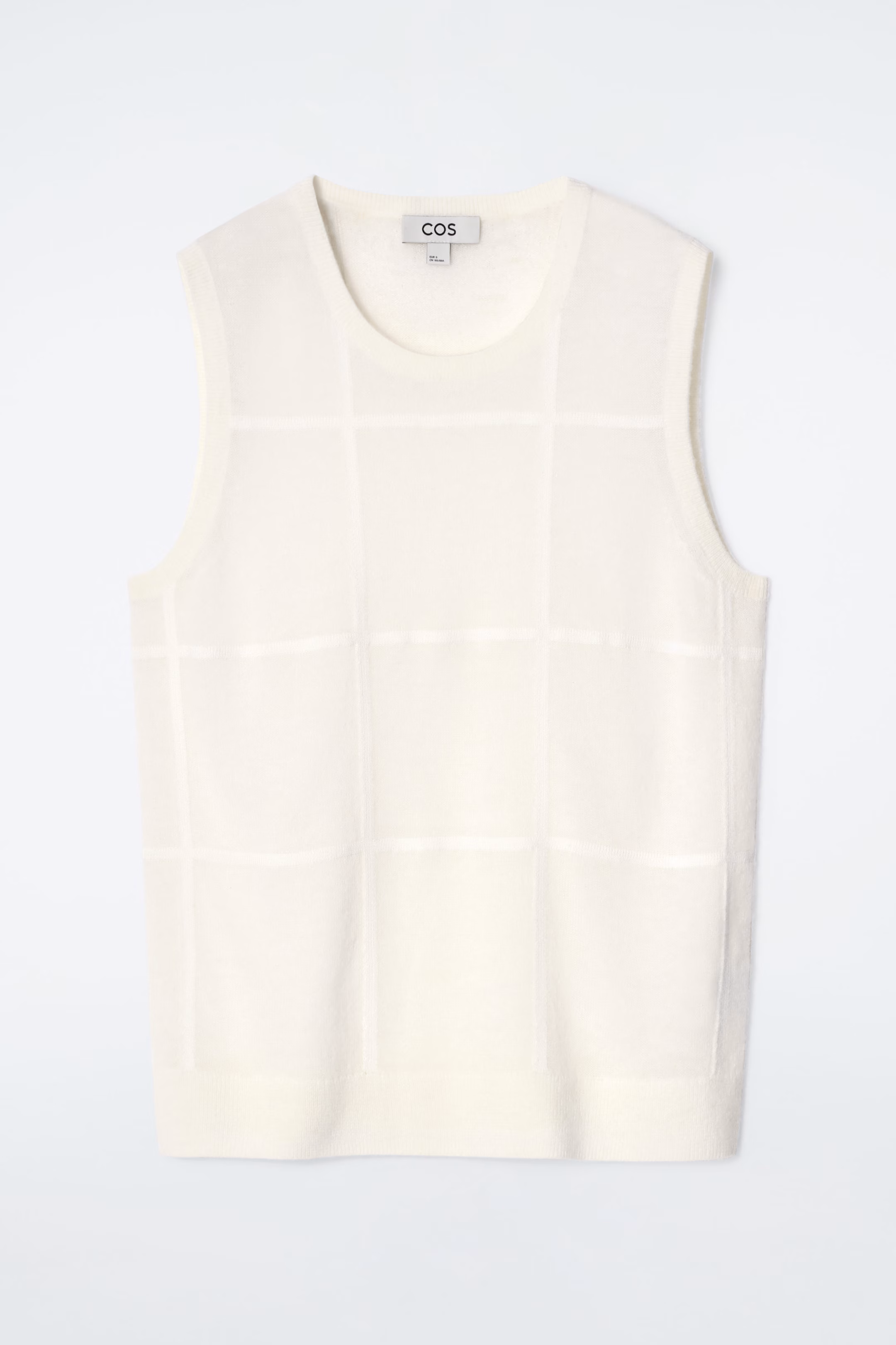 WINDOWPANE-CHECK VEST