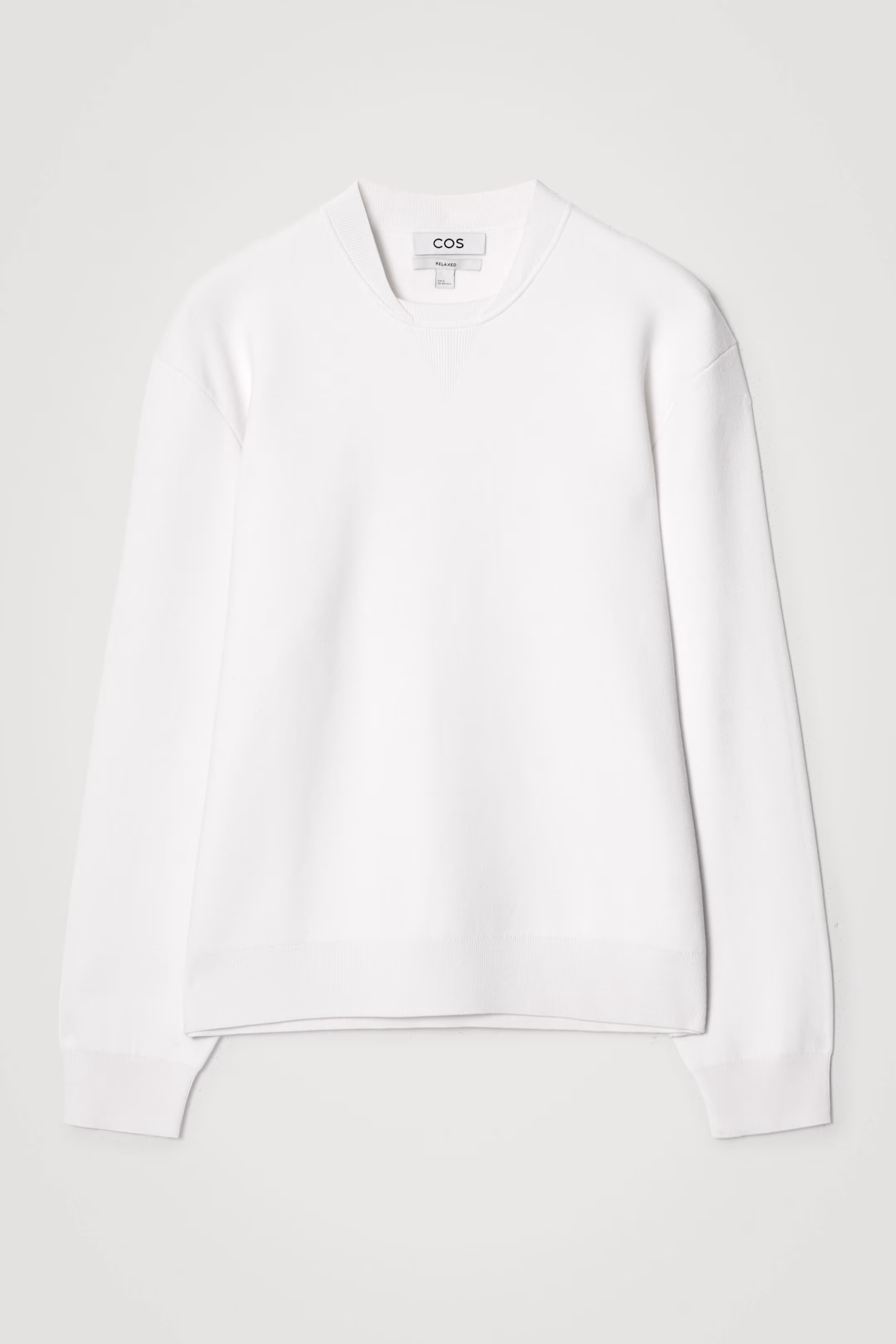 DOUBLE-FACED BOMBER-NECK KNITTED JUMPER