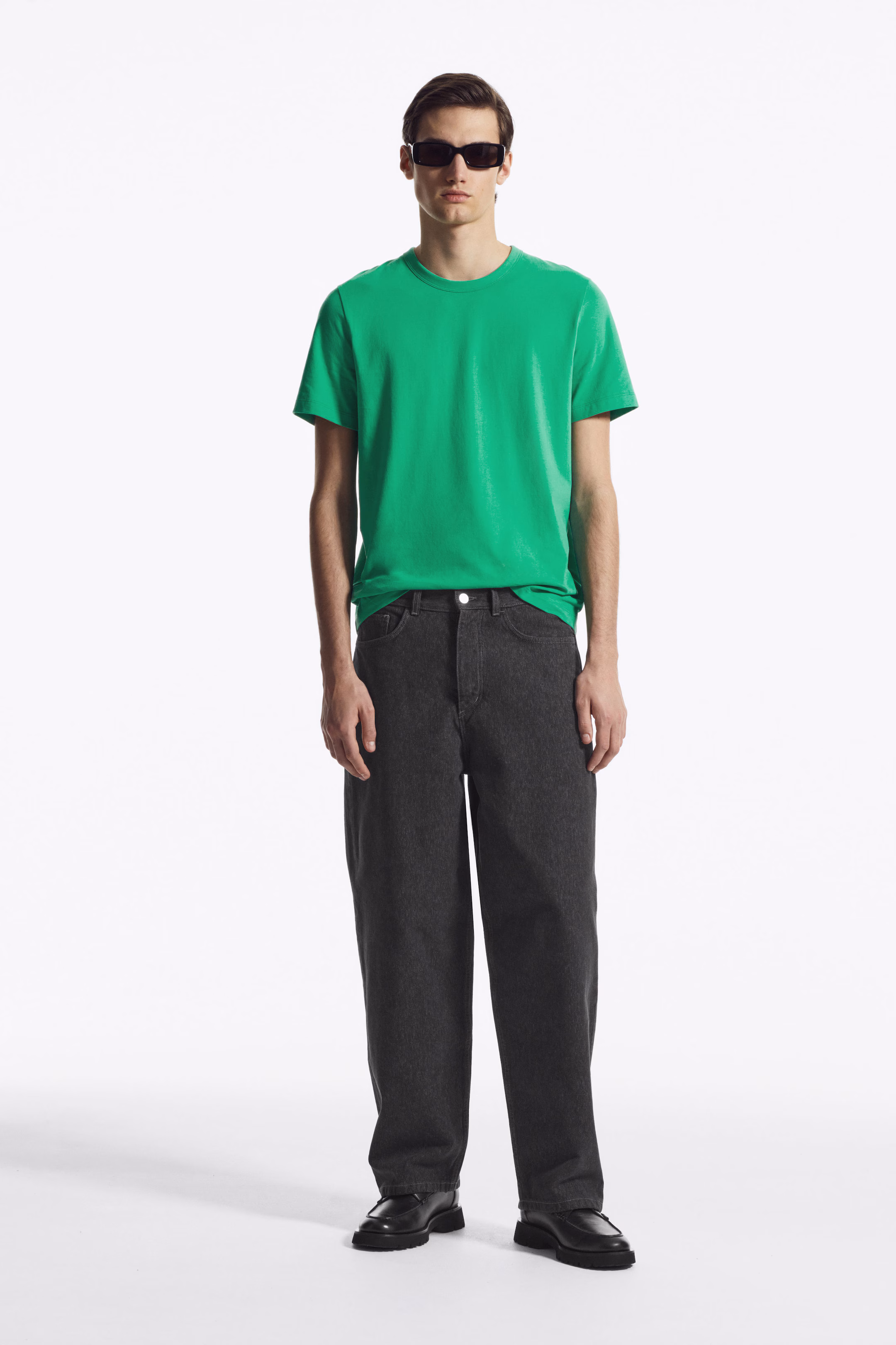 REGULAR LIGHTWEIGHT BRUSHED-COTTON T-SHIRT