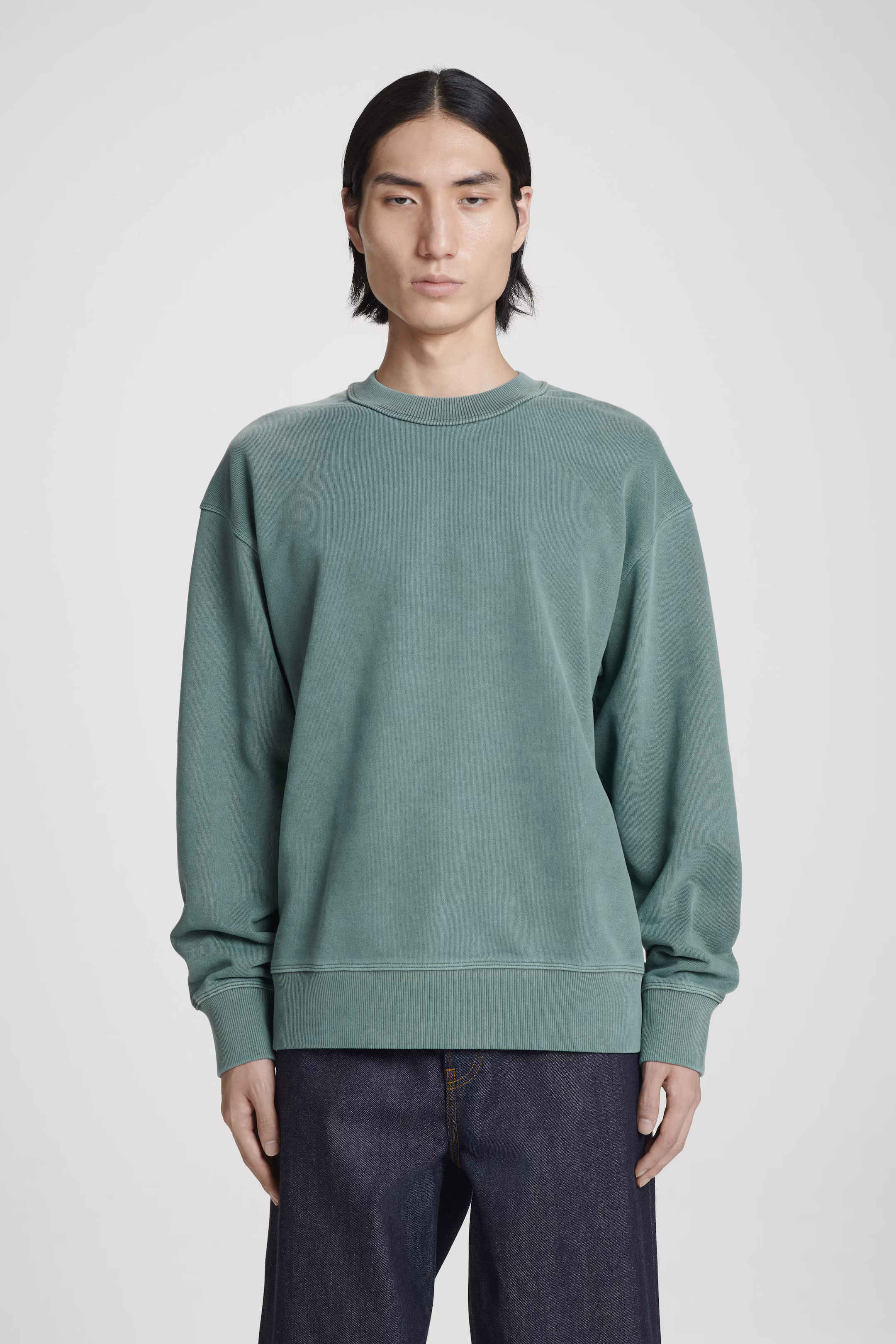 RELAXED WASHED-COTTON SWEATSHIRT