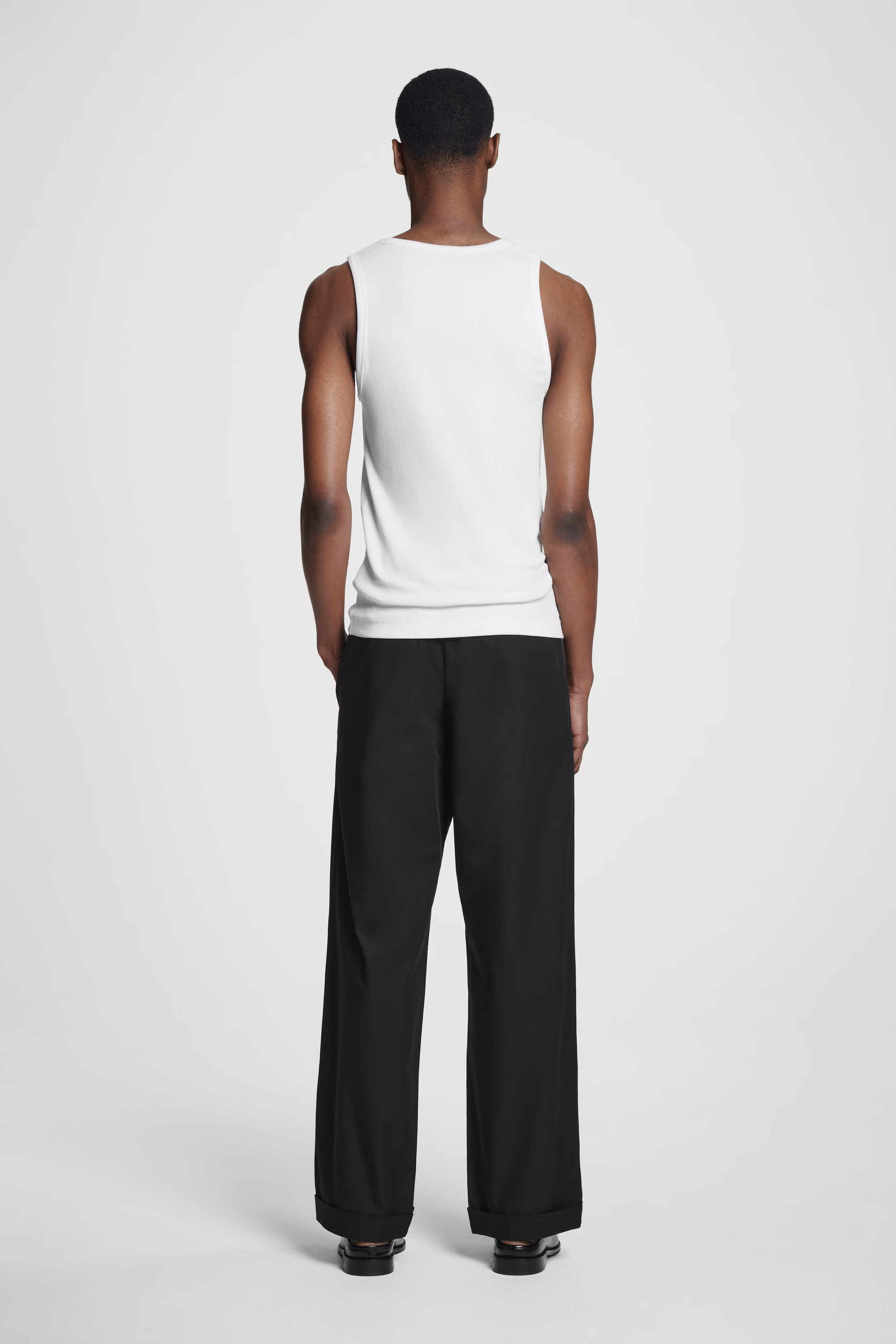 SLIM RIBBED COTTON TANK TOP