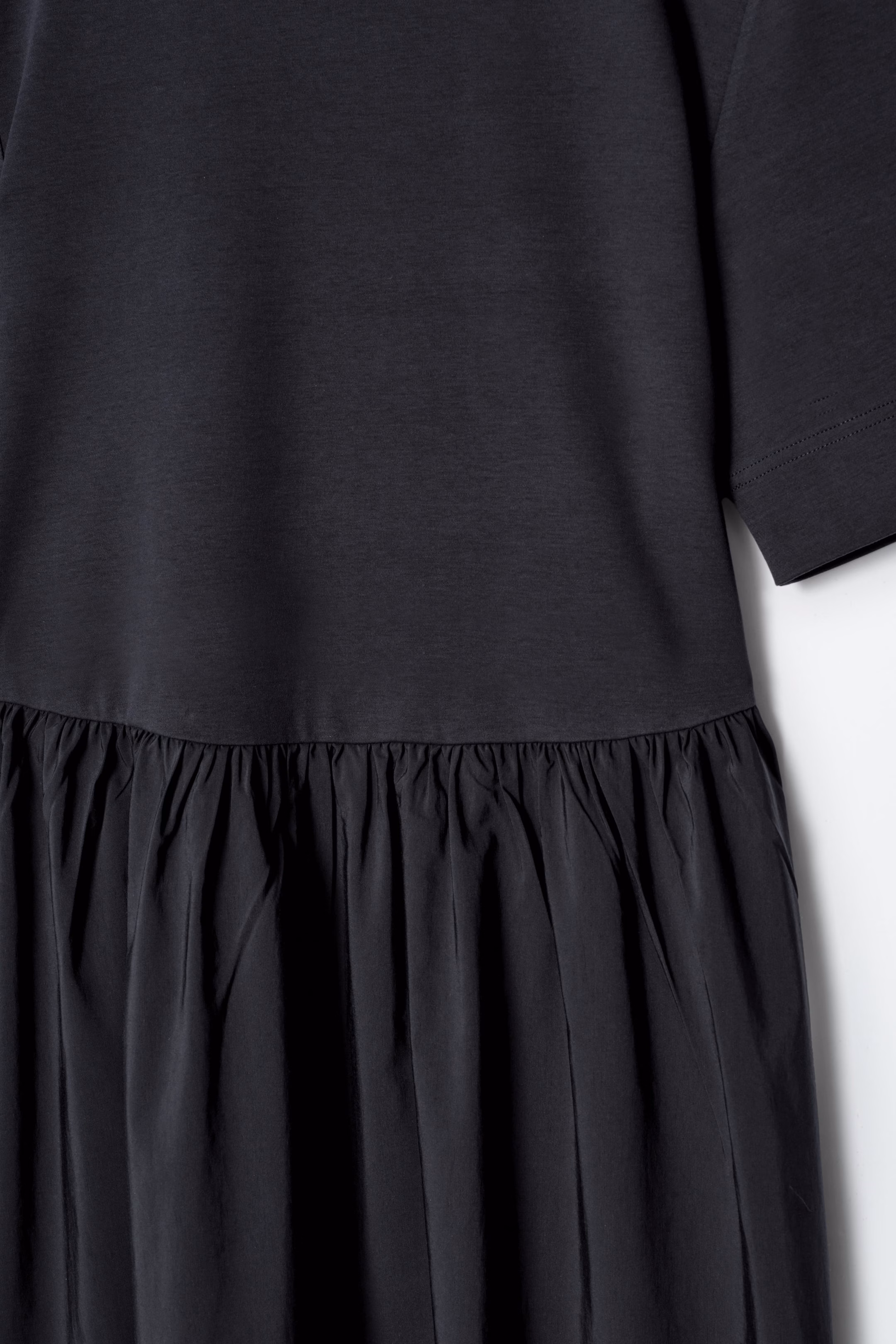 CONTRAST-PANEL MIDI DRESS