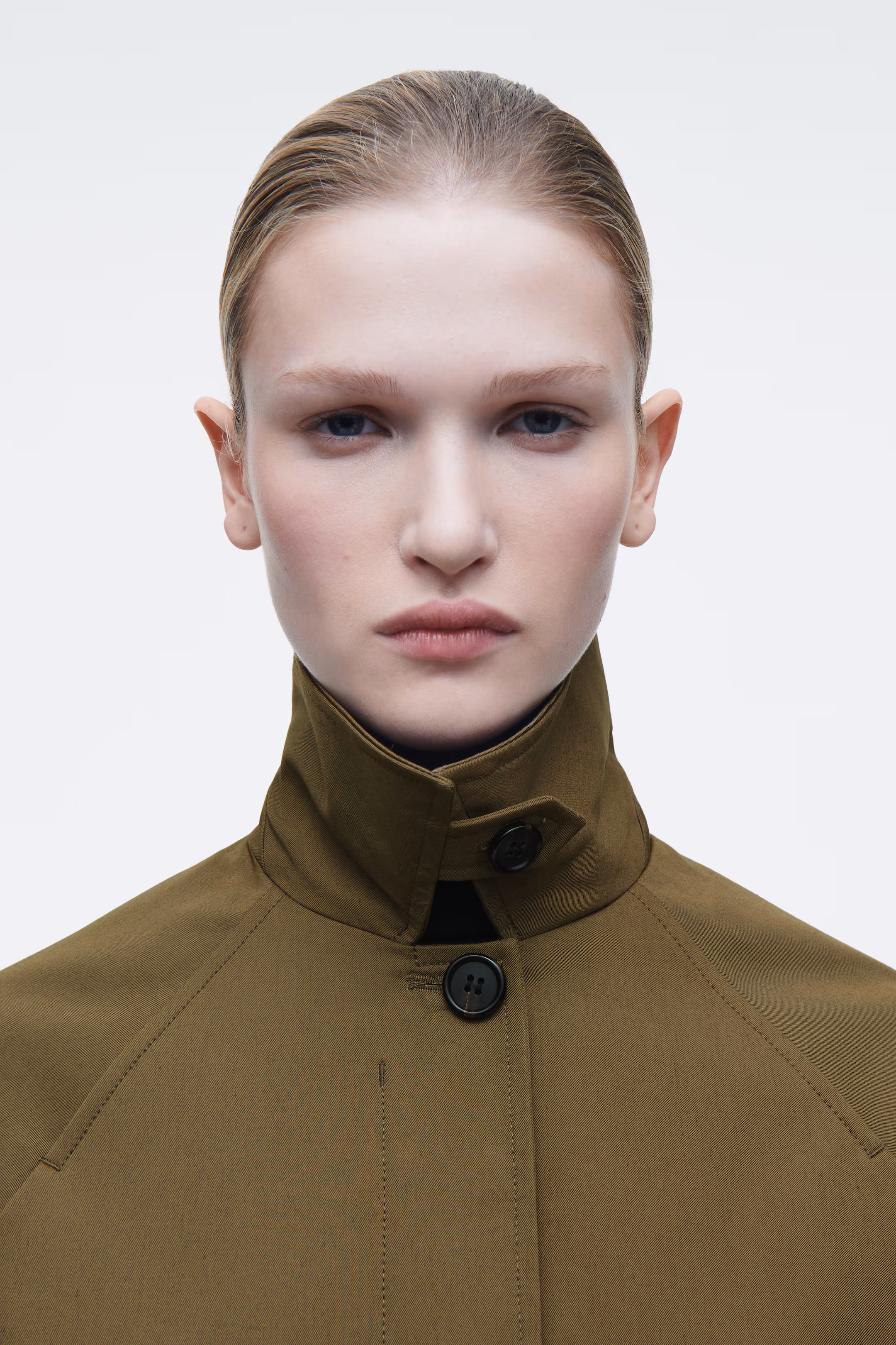 SHORT TWILL TRENCH COAT