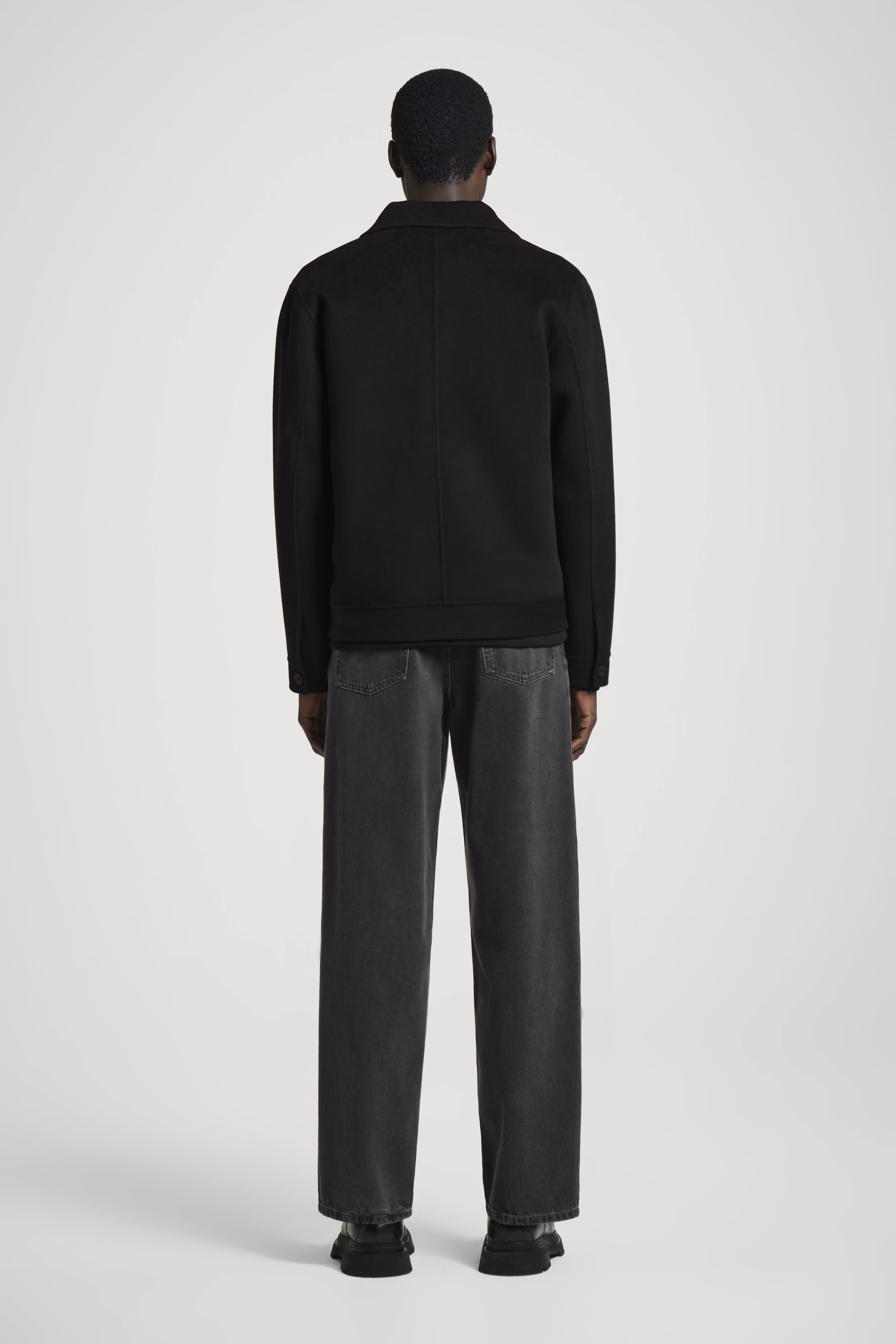 DOUBLE-FACED WOOL HARRINGTON JACKET