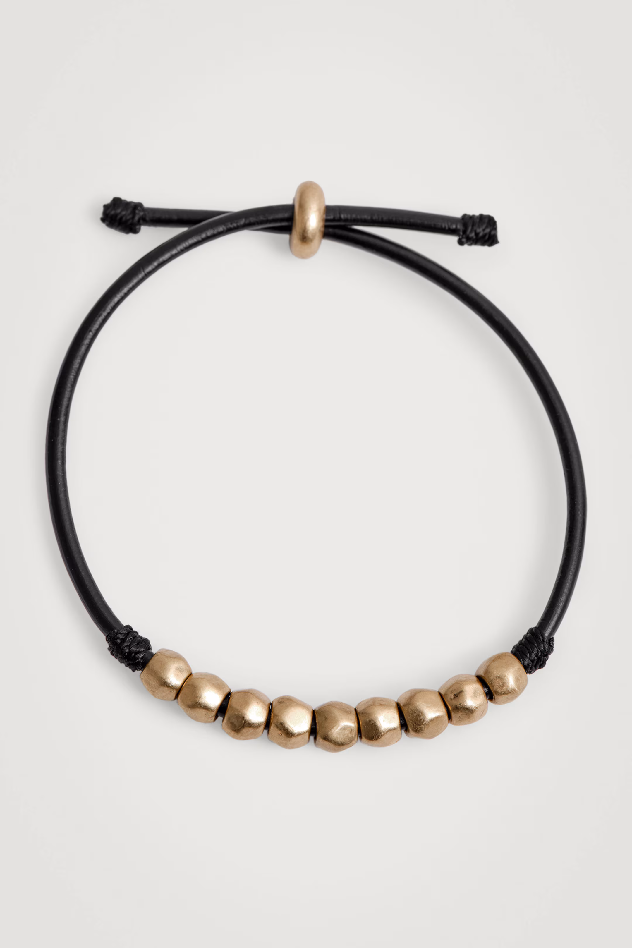 BEADED LEATHER CORD BRACELET