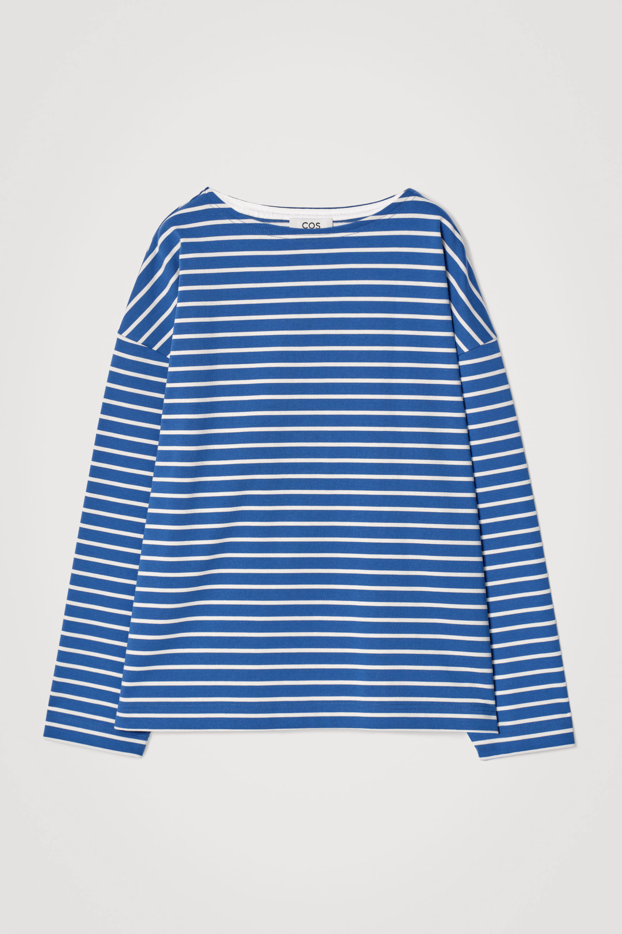 RELAXED STRIPED BOAT-NECK T-SHIRT