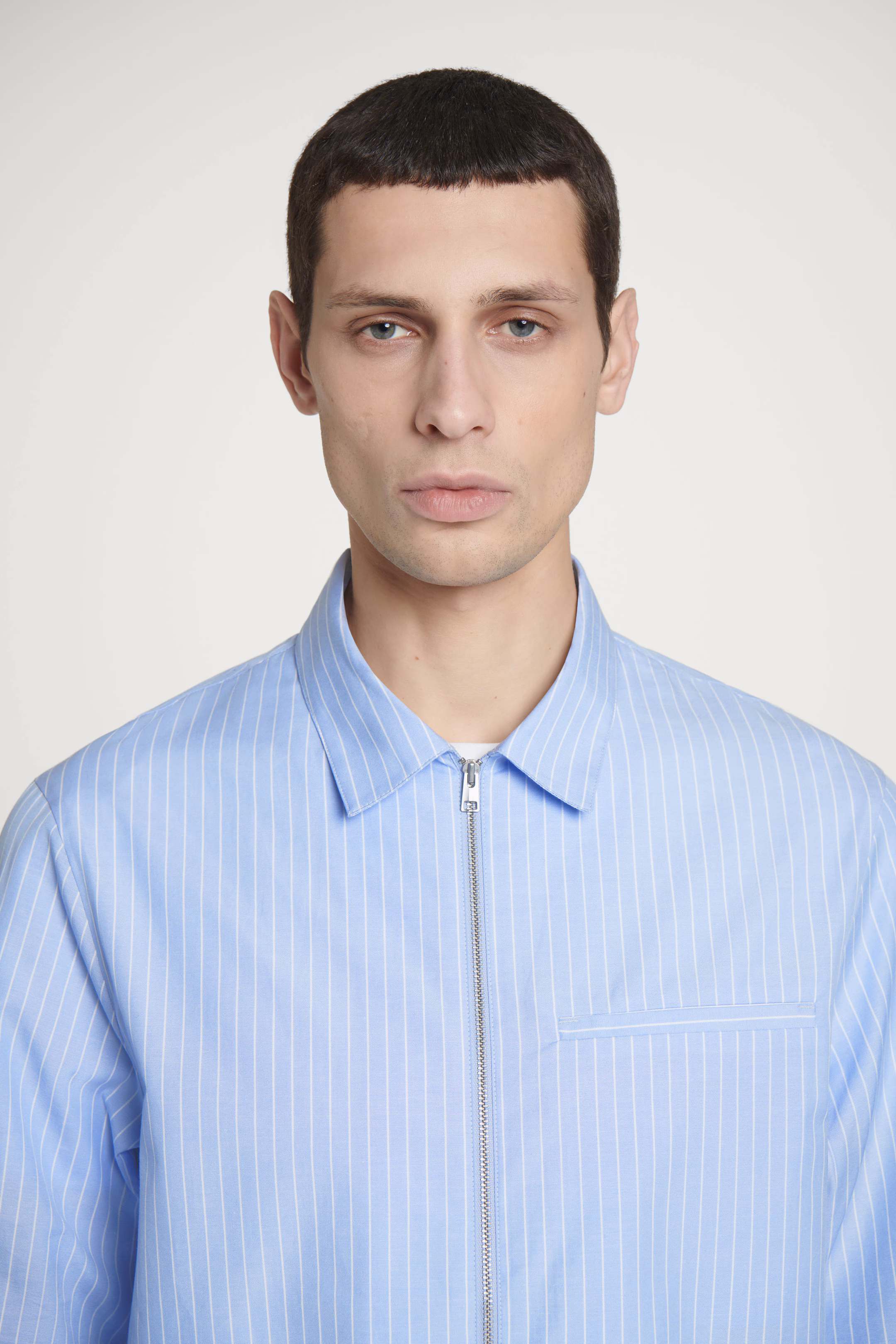 ZIPPED TWILL SHIRT