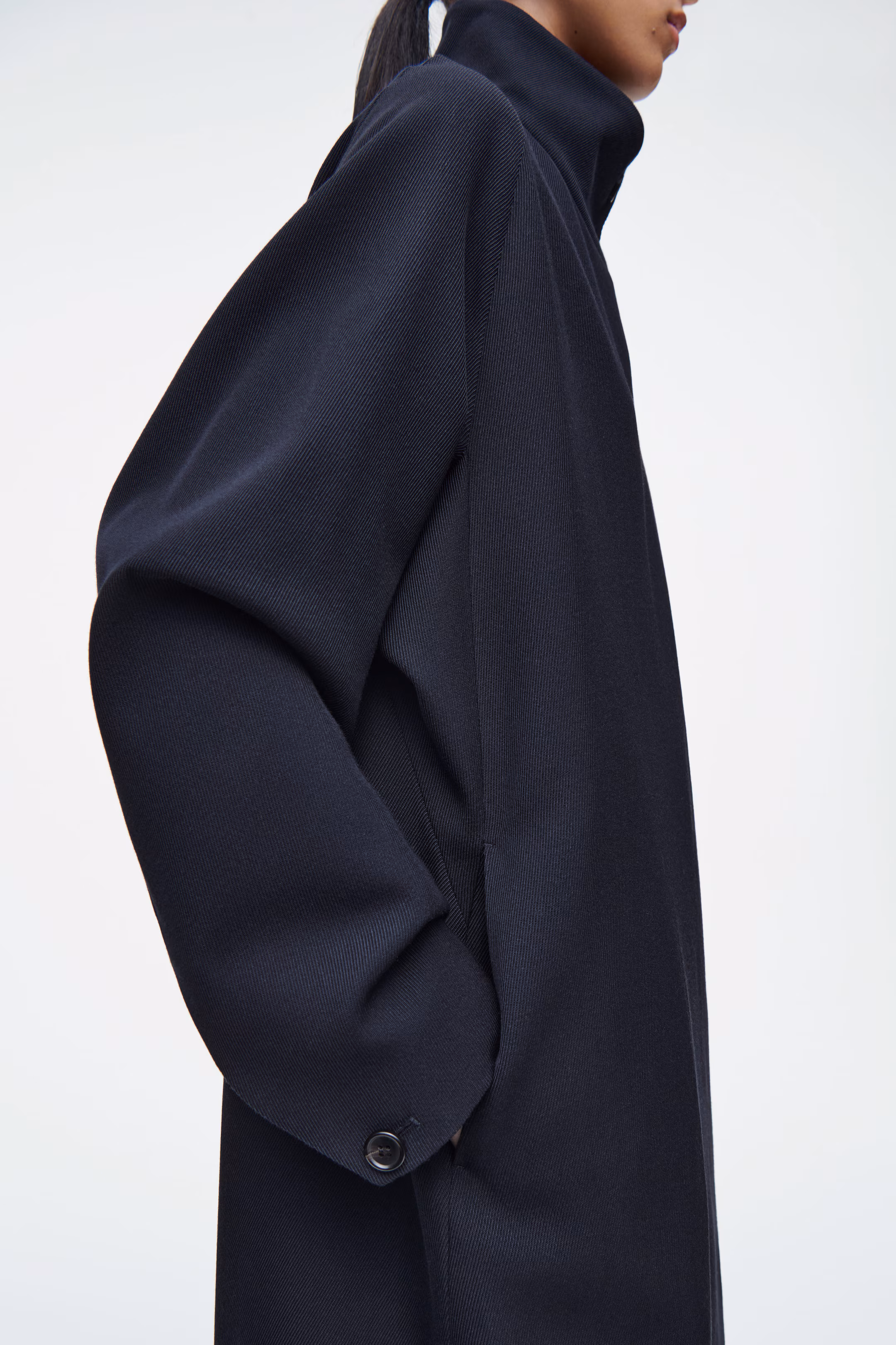 TRAPEZE WOOL-BLEND COAT