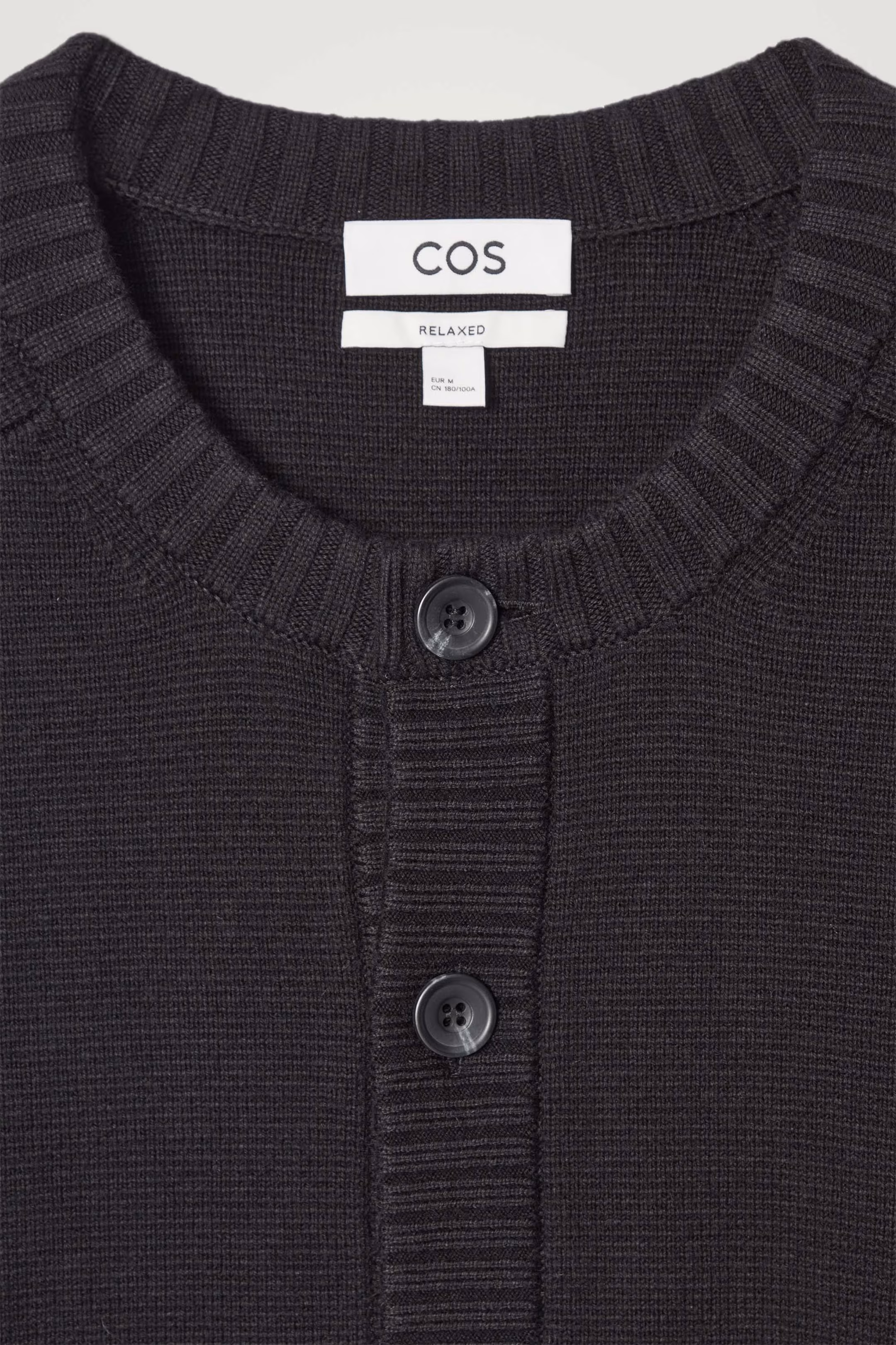 WOOL-BLEND CREW-NECK CARDIGAN