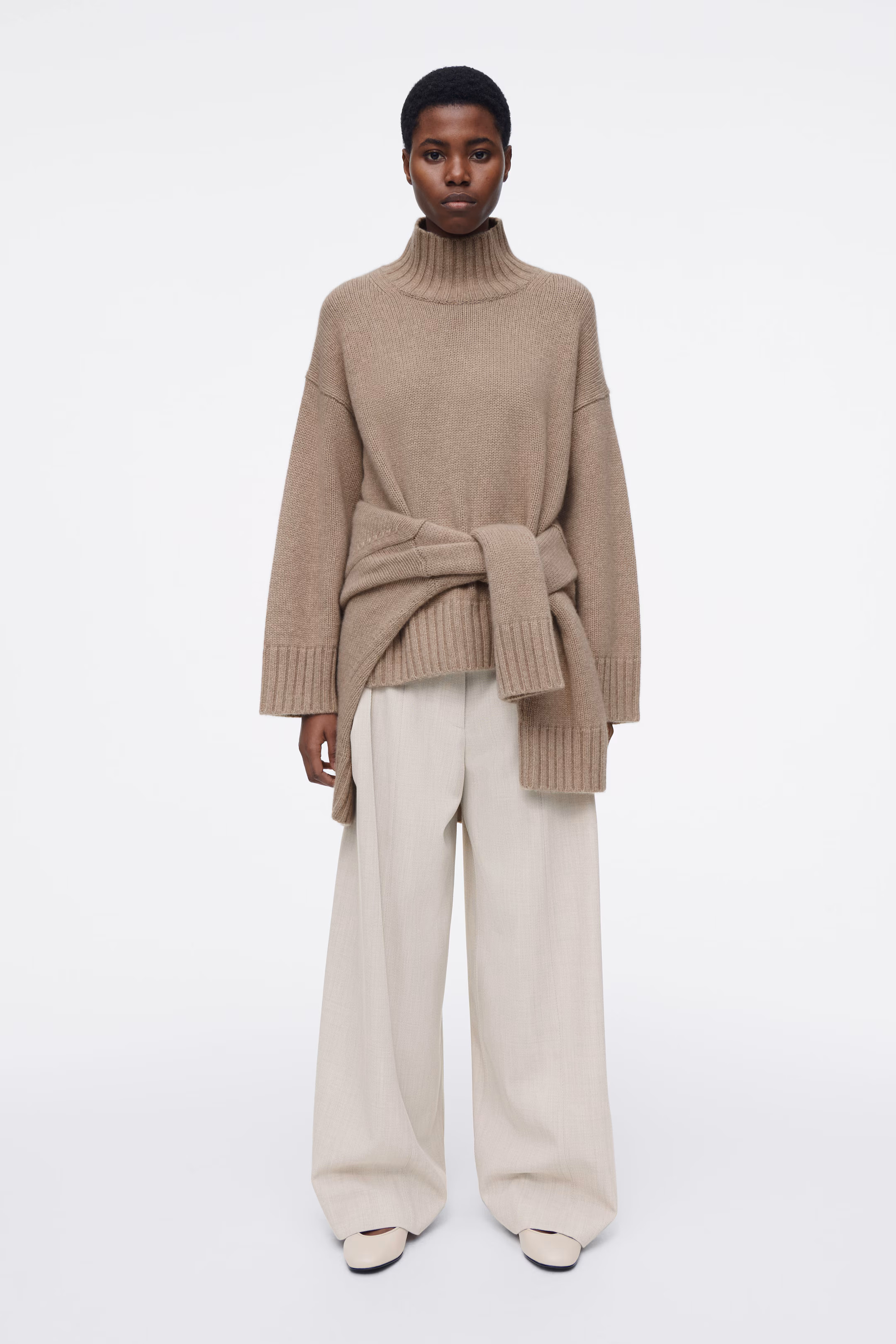 LEATHER BALLERINA FLATS