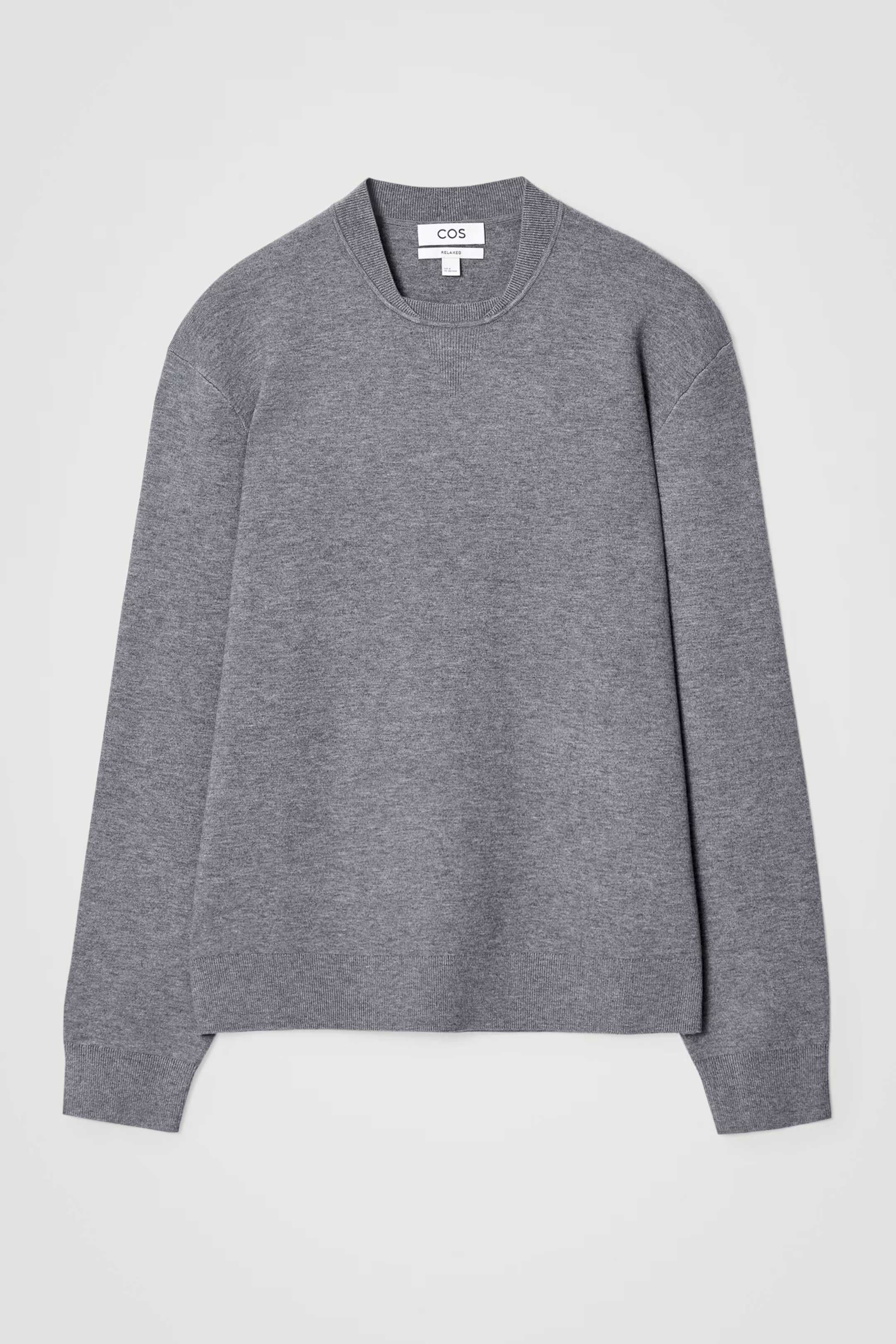 DOUBLE-FACED BOMBER-NECK KNITTED JUMPER