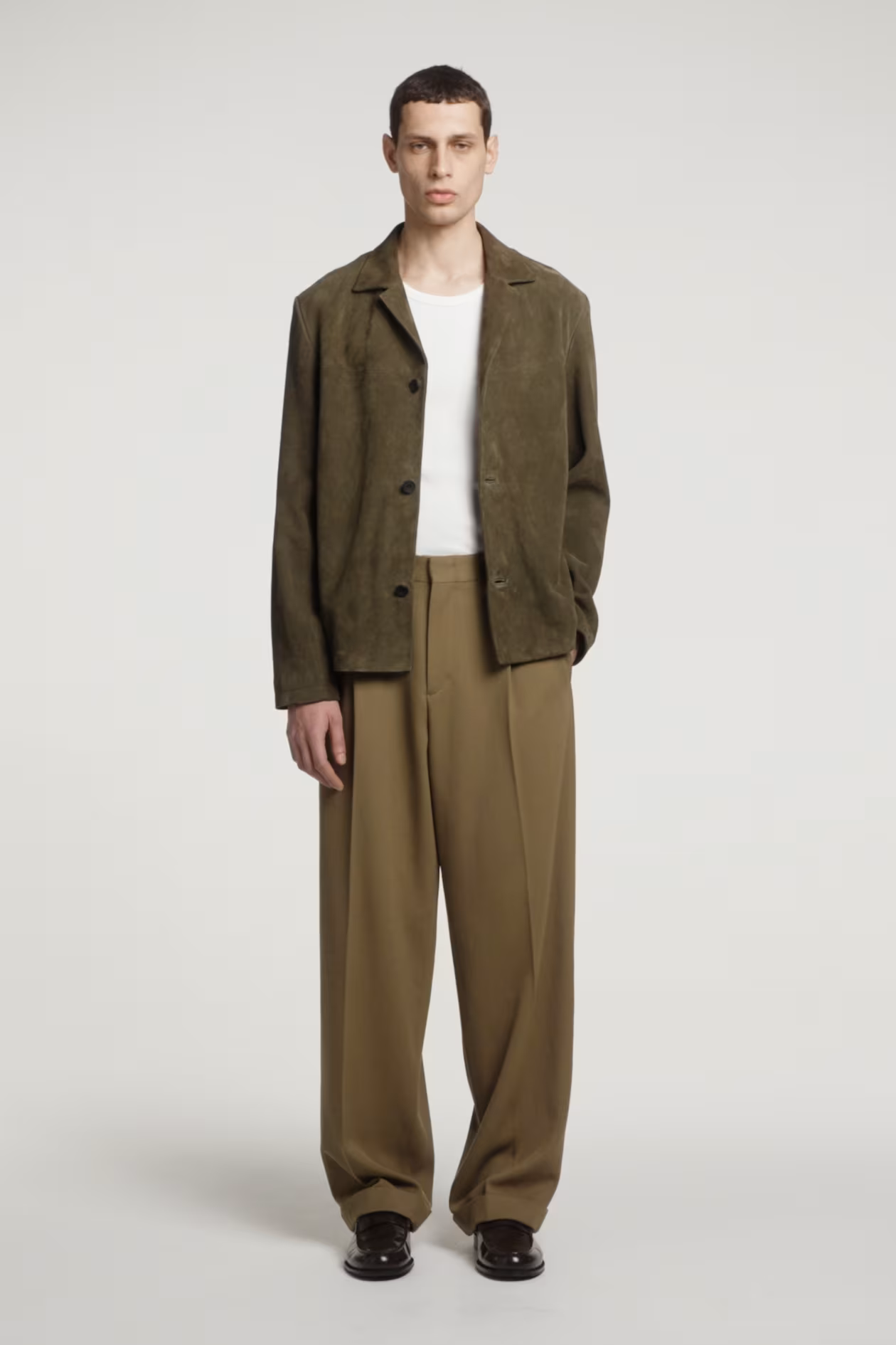 SINGLE-BREASTED SUEDE JACKET